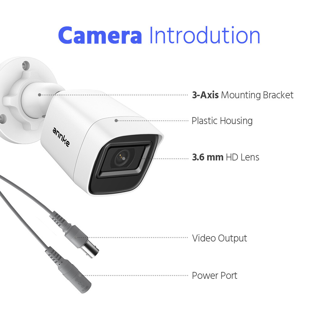 ANNKE 8CH 3K Lite DVR 1080P CCTV Security Camera System Human Vehicle Detection