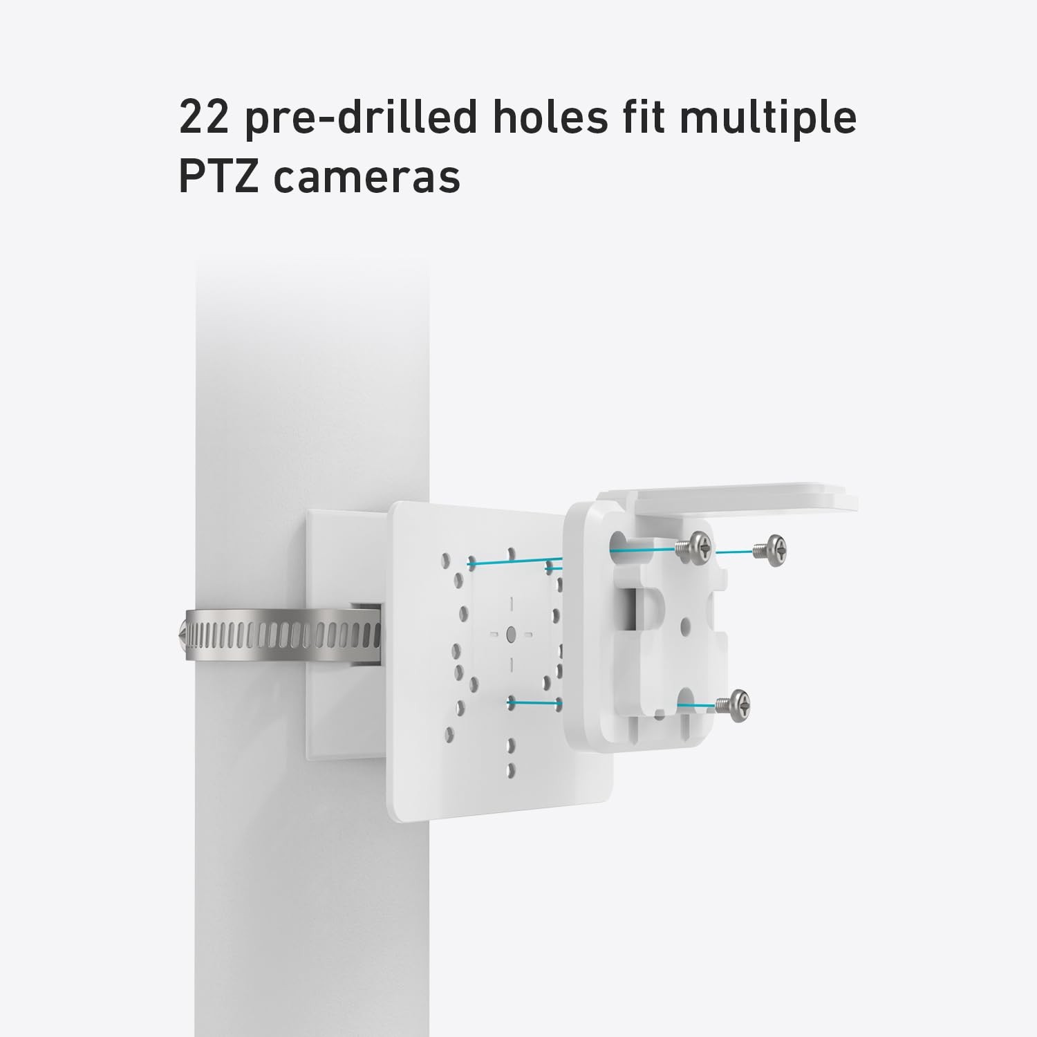 Camera Pole Mount Bracket Compatible With AOSU SolarCam D1 Series White Cam