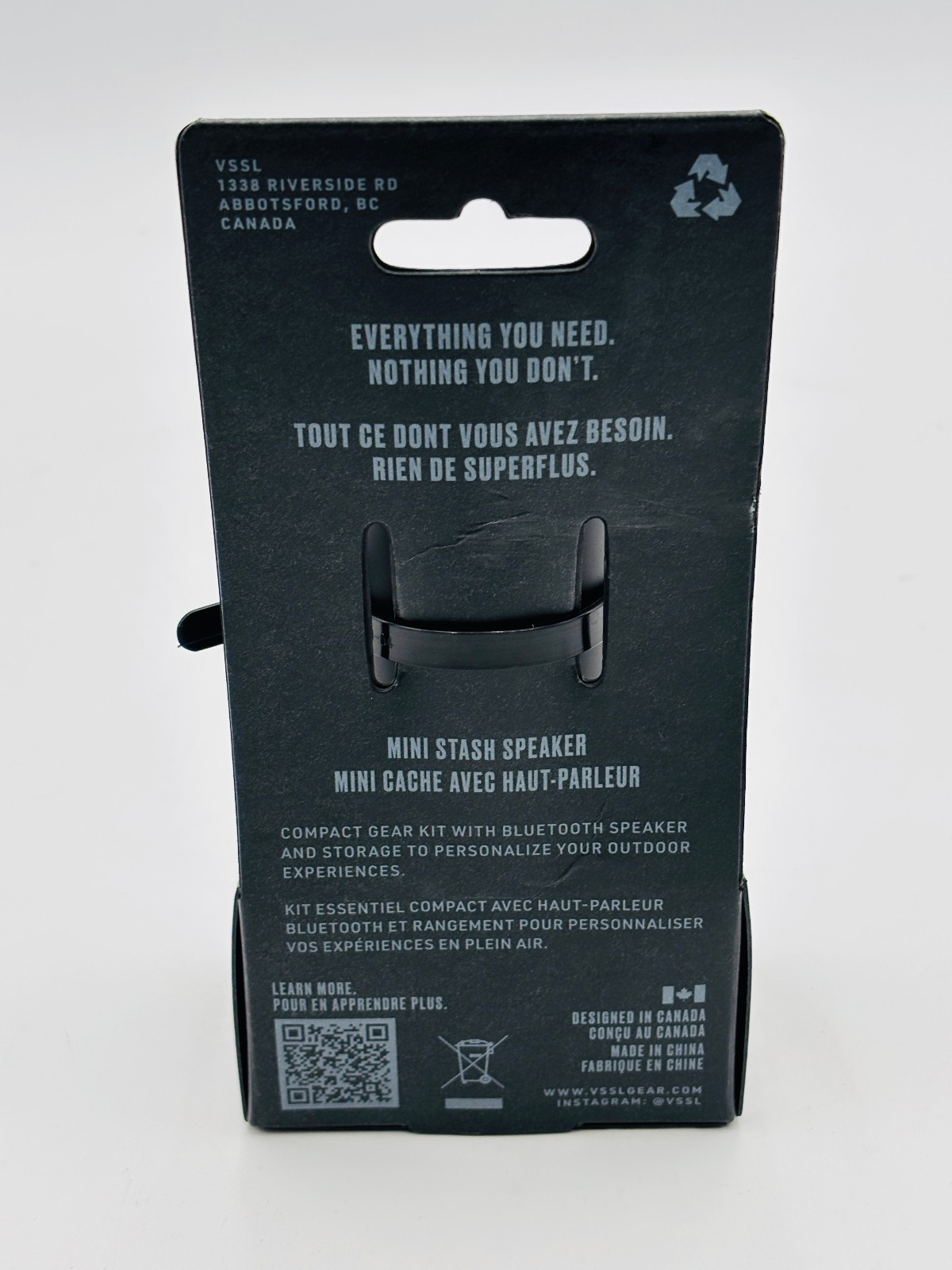 VSSL Mini Stash Bluetooth Speaker – Black – New