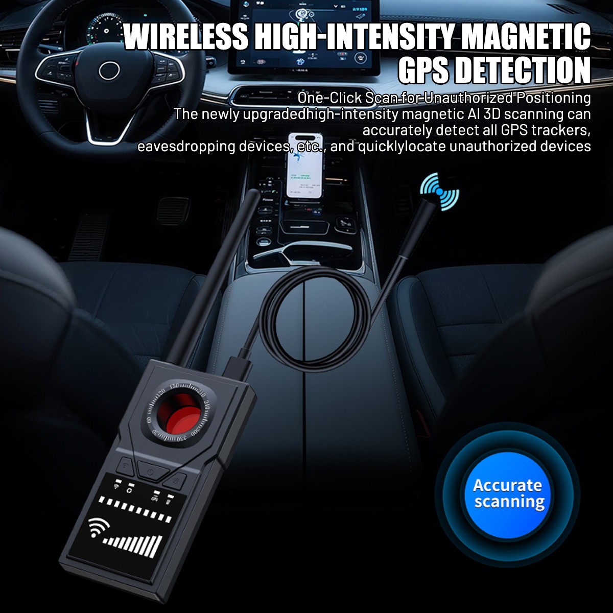 Detector Anti Spy Bug Detector GPS Tracker Finder Scanner Device Hidden Camera