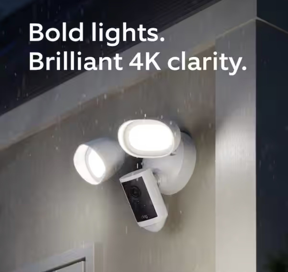 Ring Floodlight Cam Pro Wired 2nd Gen (Newest Model) Retinal 4K – White