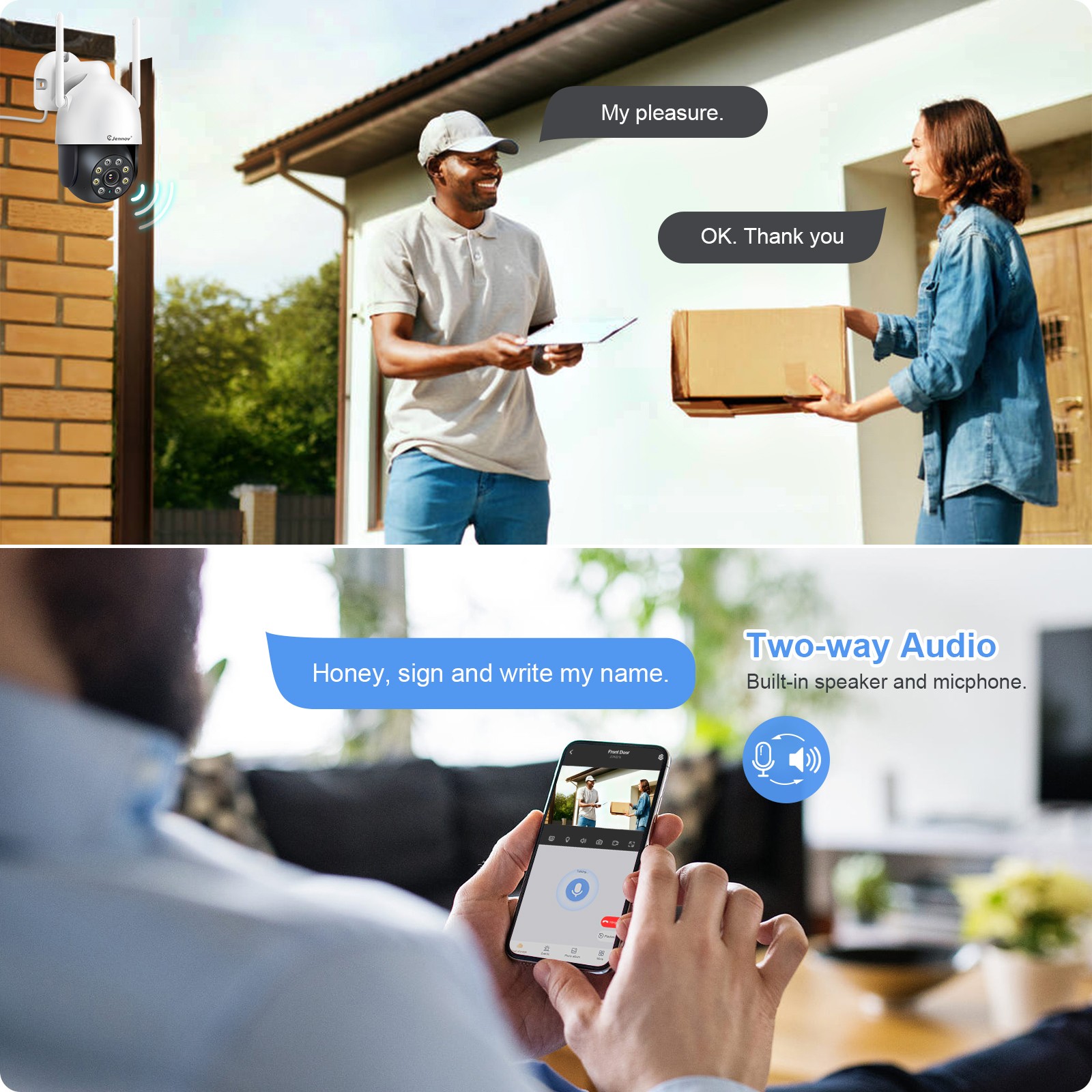 JENNOV 10CH NVR 5MP Wifi CCTV Security Camera System Outdoor Home Kit Remote APP