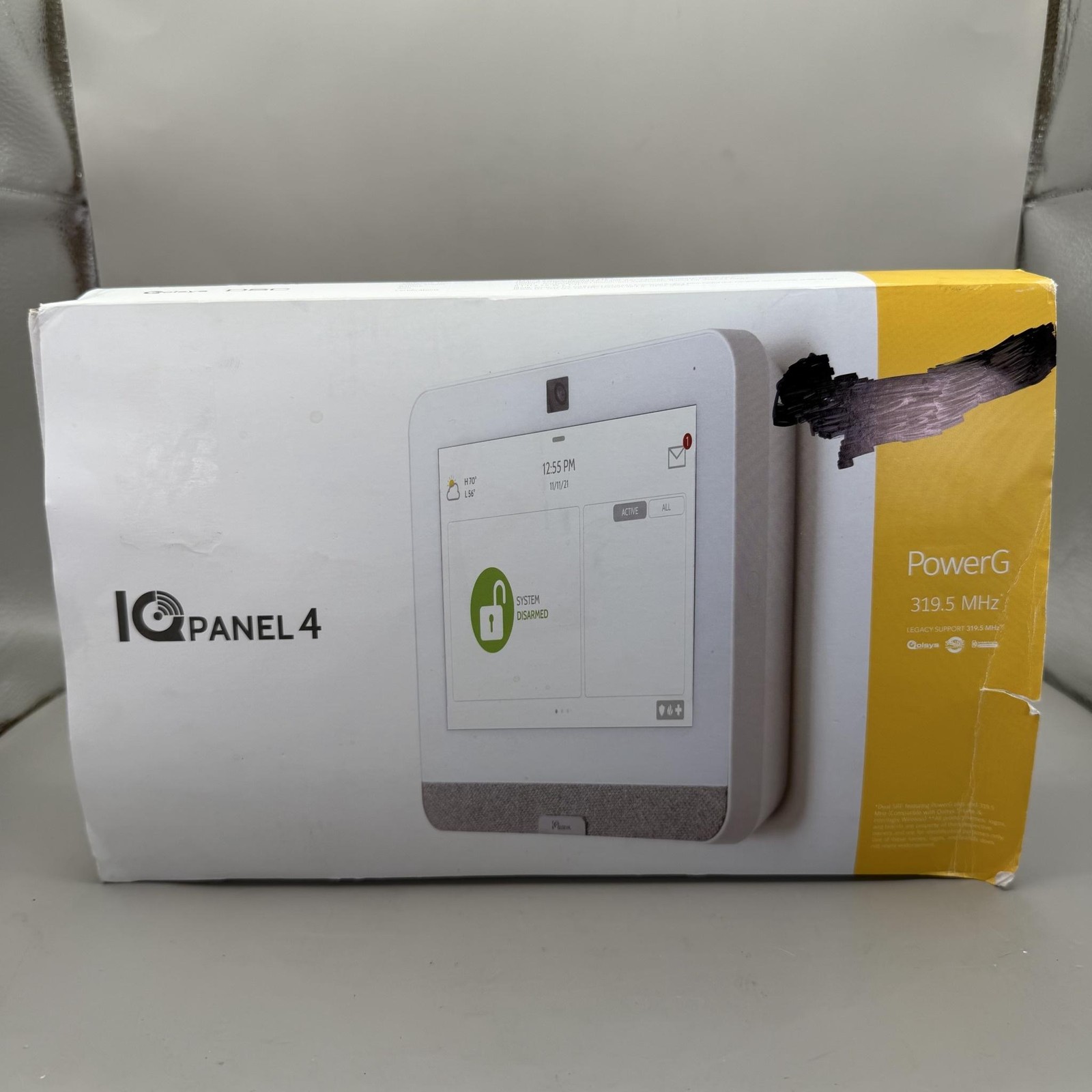 Qolsys IQ Panel 4 PowerG 319.5 MHz Smart Home Security Touchscreen Wi-Fi Z-Wave