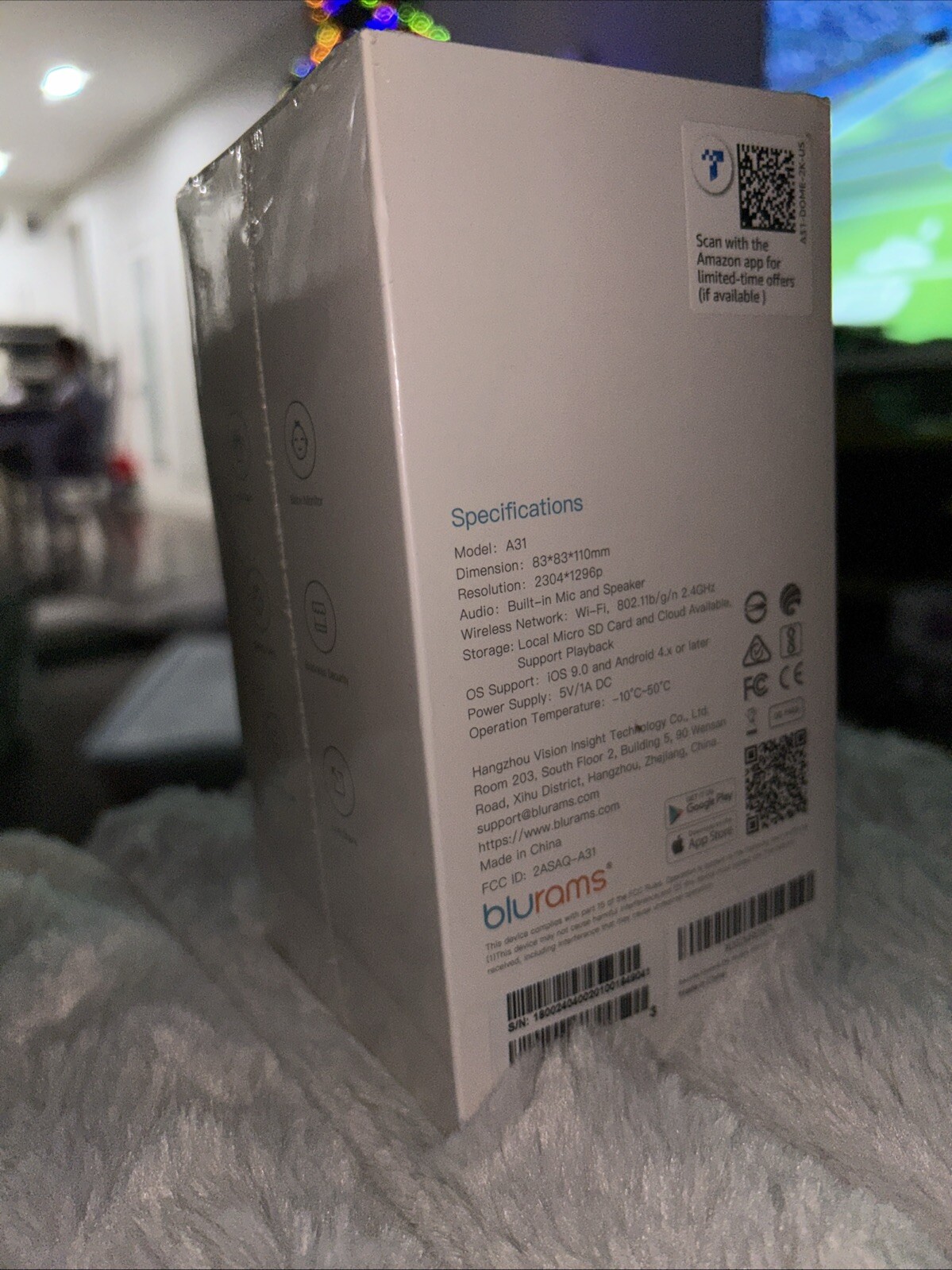 Blurams 2K Home Security Security Camera Works with Alexa & Google Assistant