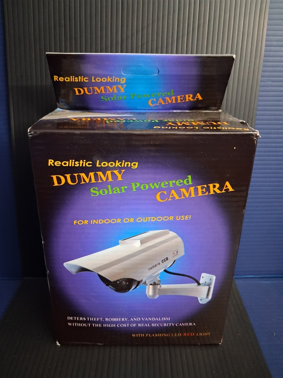 Realistic Looking Dummy Camera – Solar Powered – Deters Theft/Robbery/Vandalism