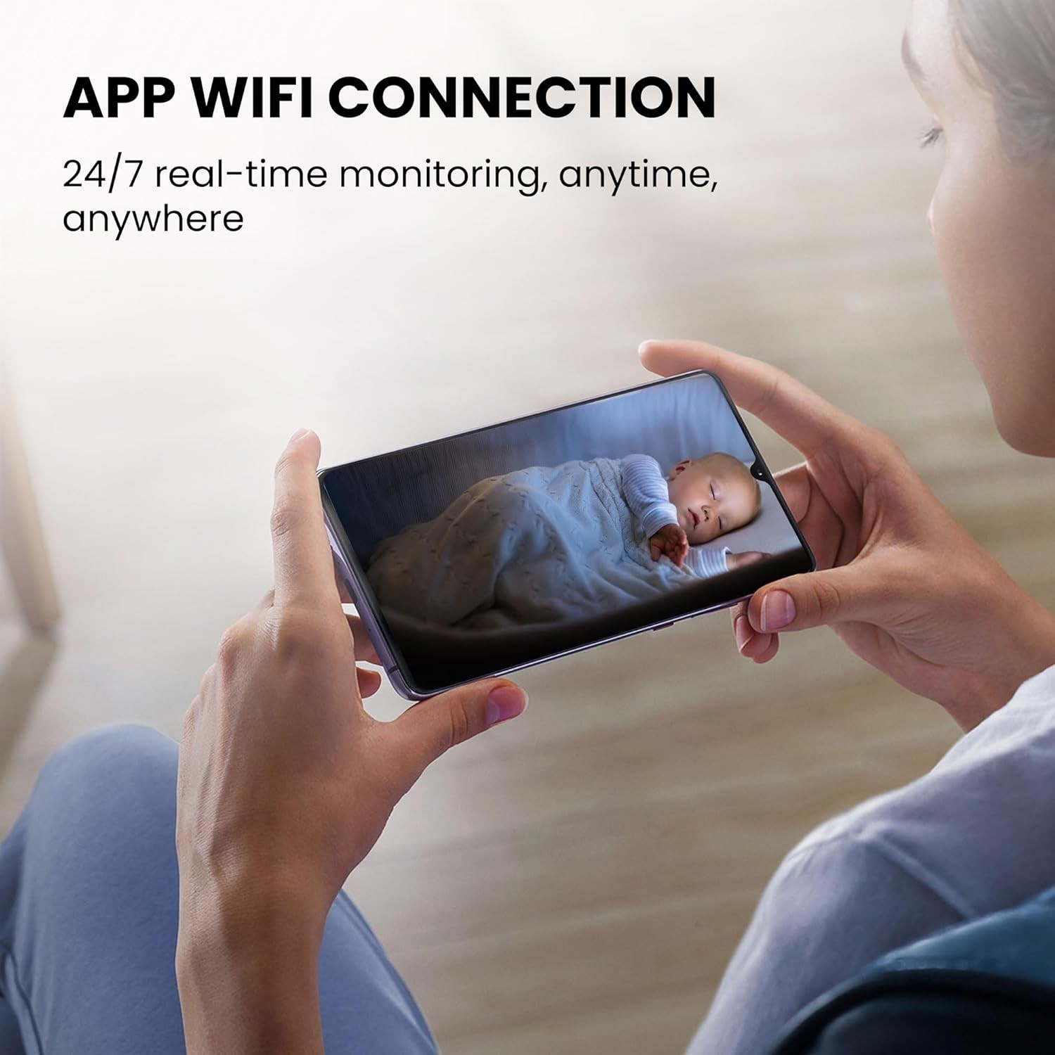 Wireless Indoor Surveillance Camera with Remote Viewing and Long Battery Life