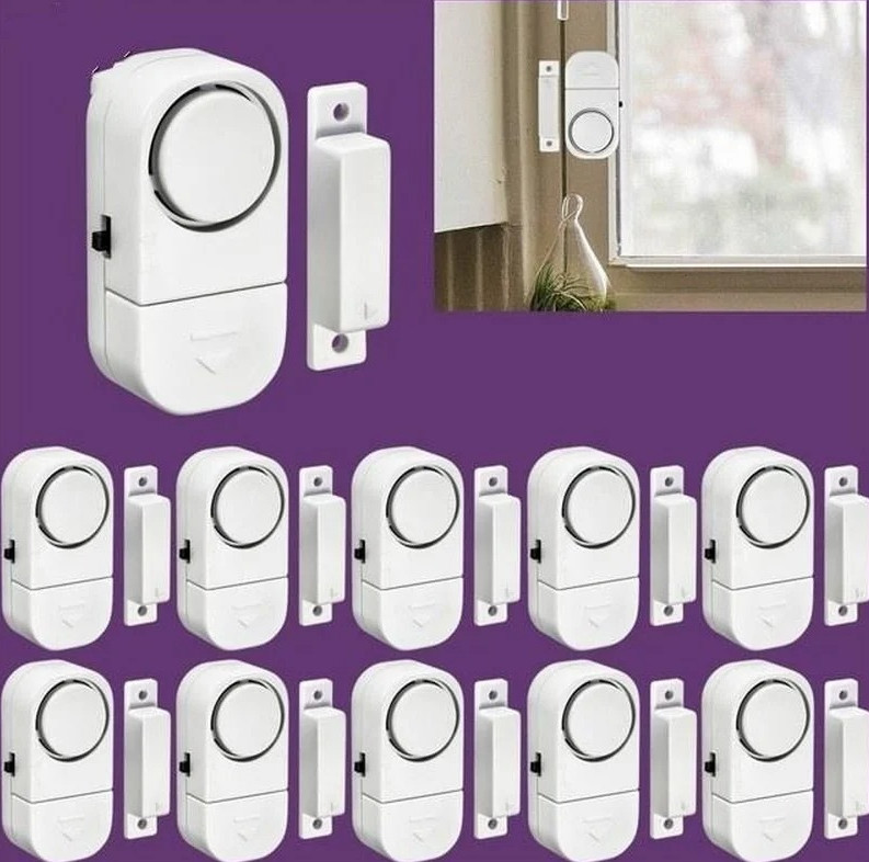 1pc White Wireless Door Window Alarm Magnetic Security Sensor System – NEW