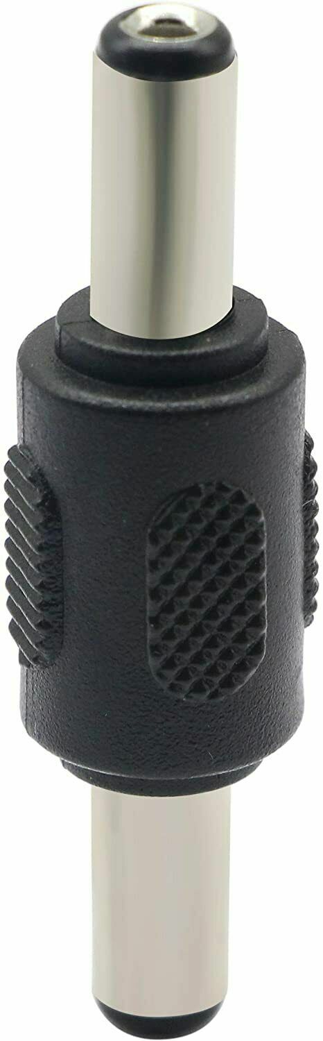 5x DC Coupler Male to Male M/M 5.5mm x 2.1mm Barrel Jack Power Connector Plug