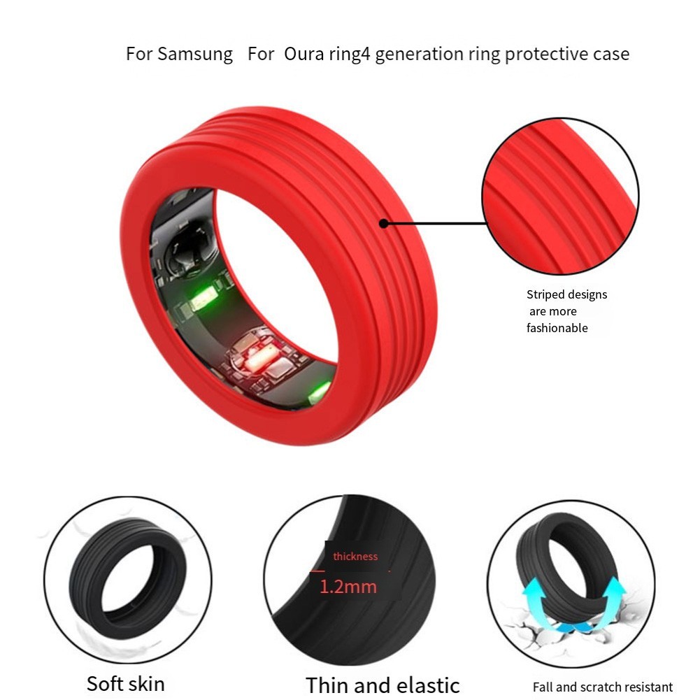 For Oura Ring Safety First Slip On Silicone Protective Case in Various Colors