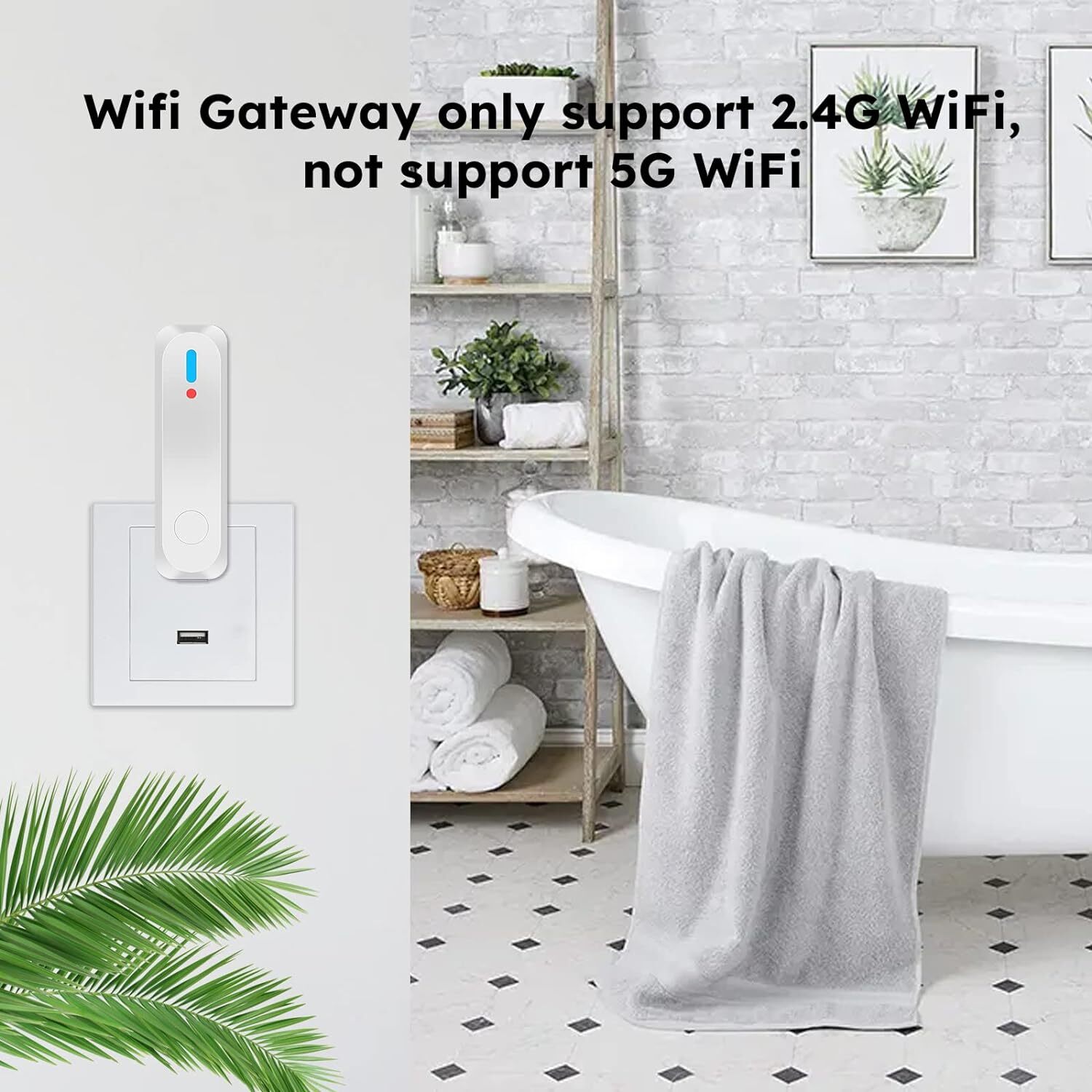 2x Water Leak Detectors Audio Alarm Senso Sensitive Leak 120dB for Home Kitchen