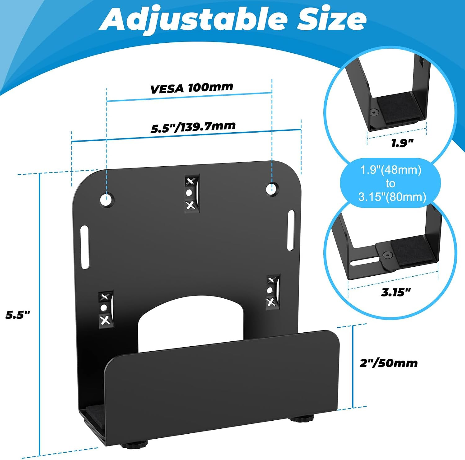 Cable Box Wall Mount,Adjustable Modem Mount Bracket for Small Devices