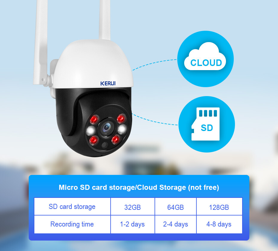 KERUI 5MP 8MP 4K PTZ WiFi IP Wireless Camera Tuya Smart Outdoor Home Security US