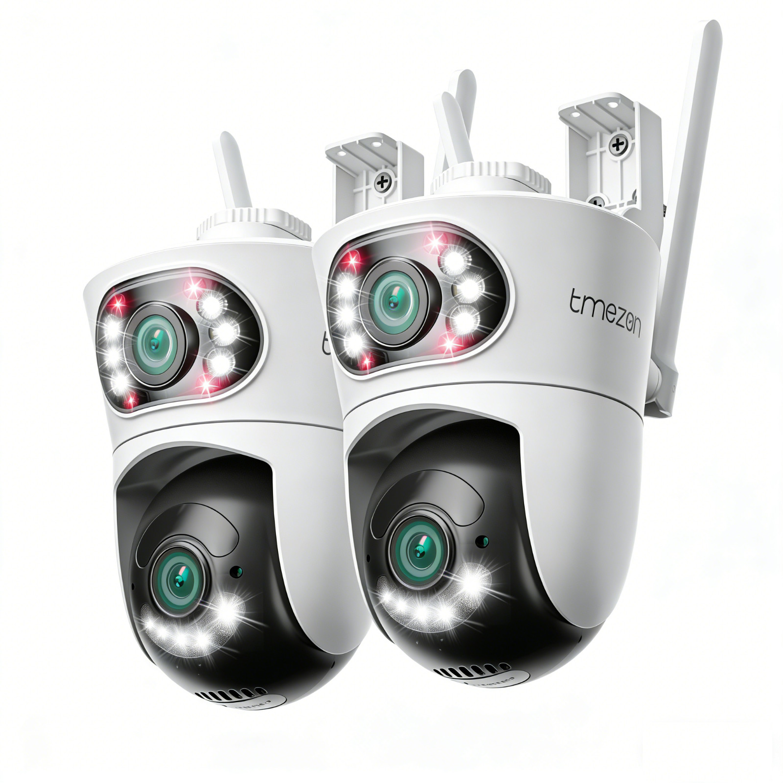 4Pack Security Camera Dual Lens Wireless WiFi PTZ Home Security Auto Tracking