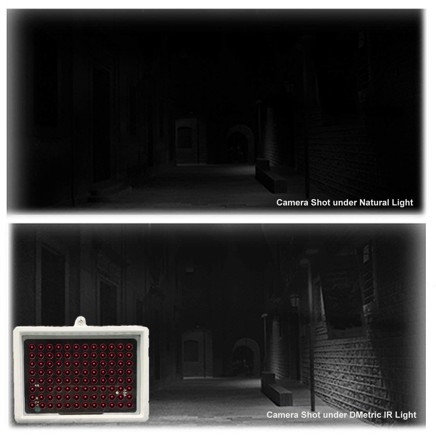DMetric IR Illuminator, AC 110V – 220V 850nm Infrared 96 LED Night Vision Wat…