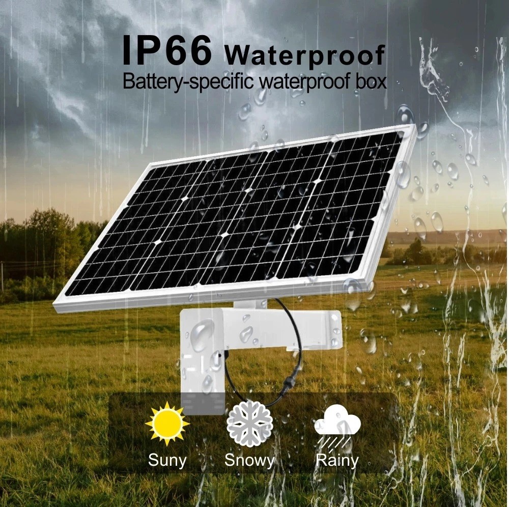 40W Solar Panel Charging Kit w/ 40A Battery 12VDC 2.5A Output