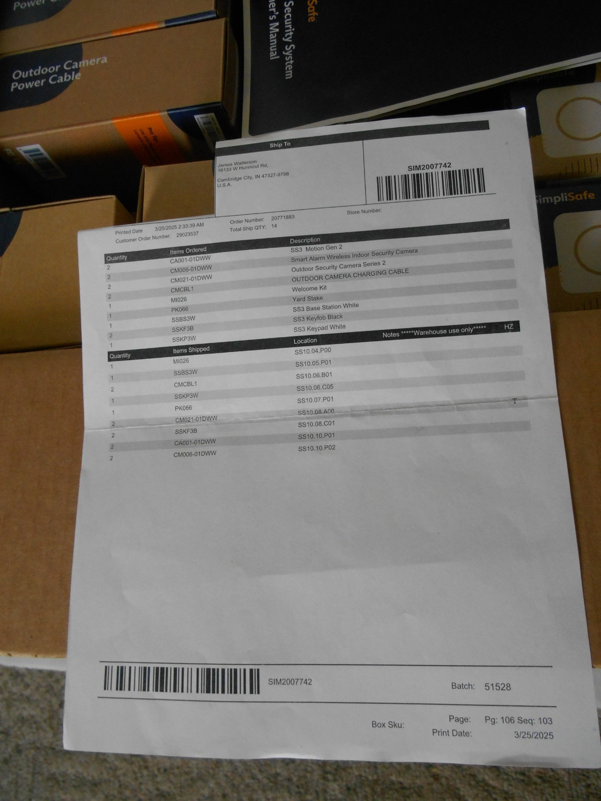 NEW SIMPLISAFE SECURITY SYSTEM -INSIDE/OUTSIDE CAMERAS -SENSORS-BASE STATION