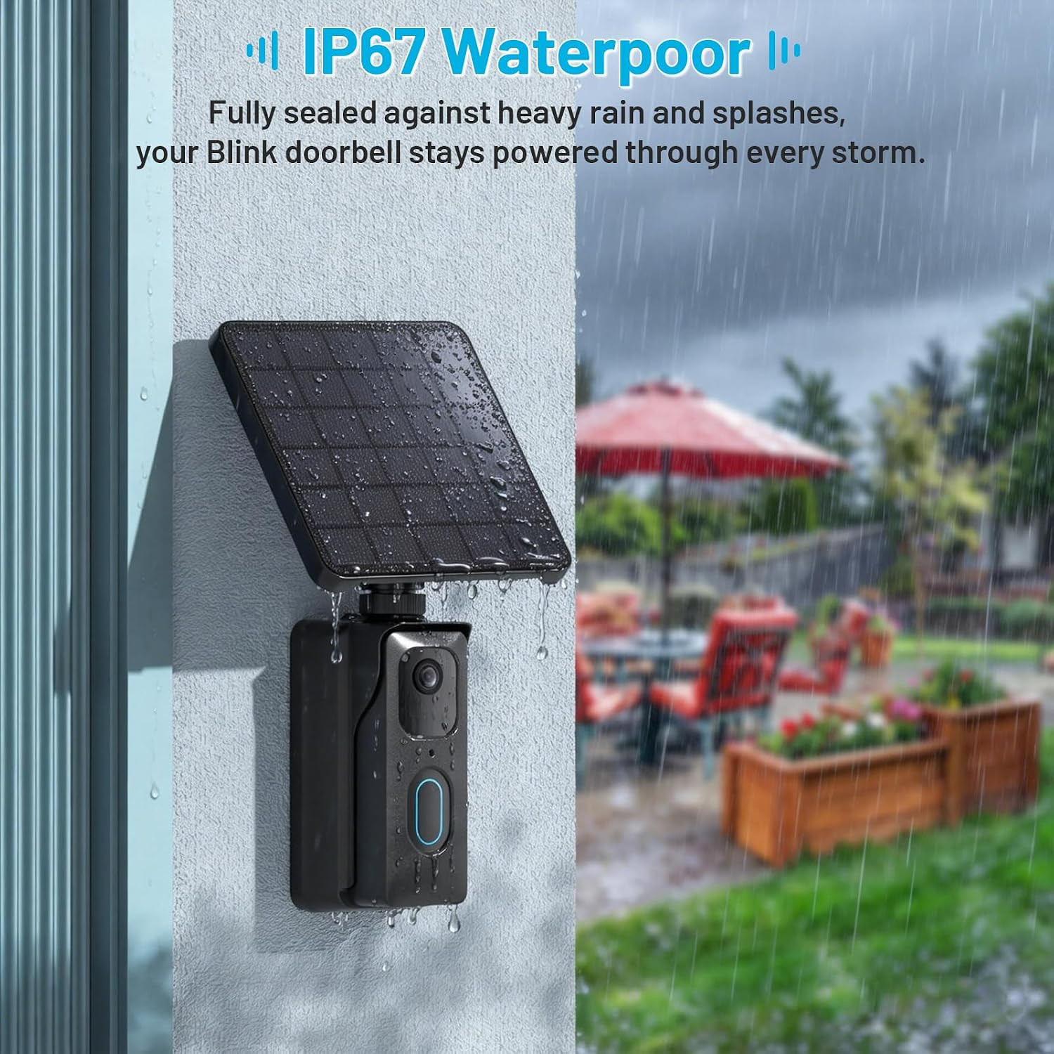 13200Mah Solar Charging Base Station for Blink Doorbell 2Nd Gen, 4W High-Efficie