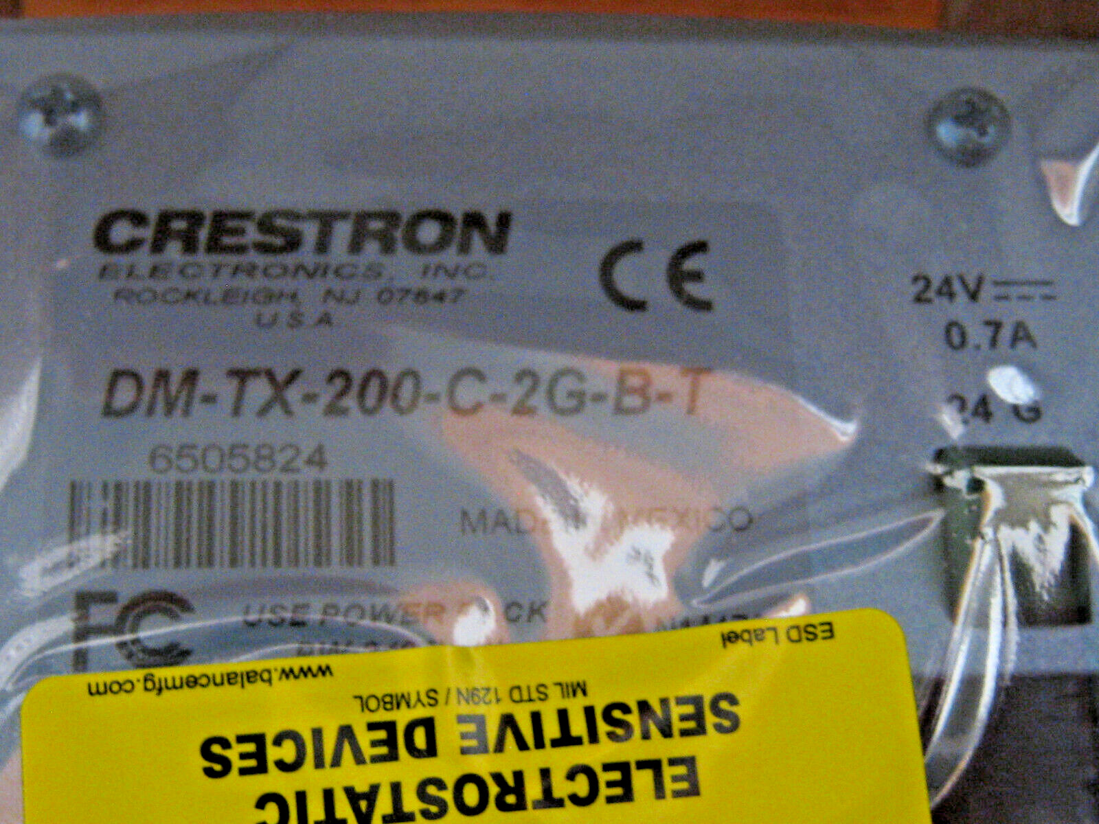 CRESTRON DM-TX-200-C-2G-B-T WALL PLATE DIGITALMEDIA 8G TRANSMITTER 200