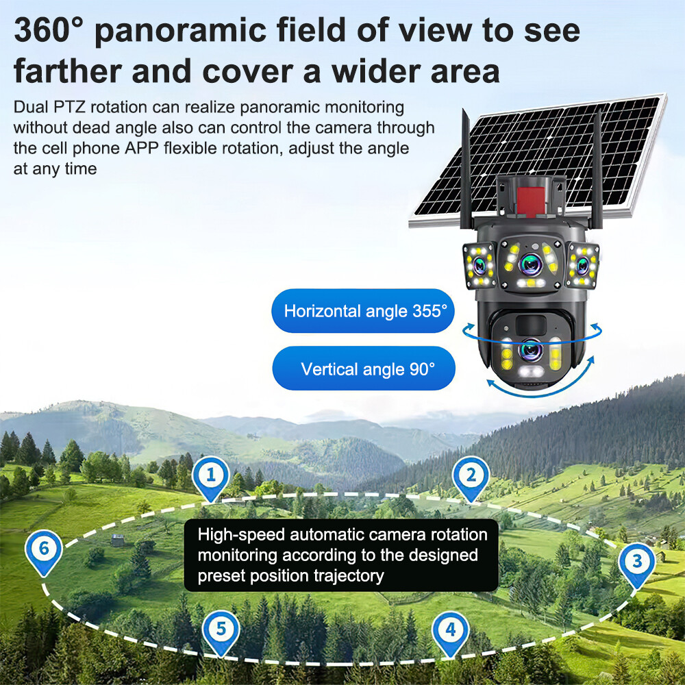 1080P Solar Powered Security Energy Camera Wireless WiFi IP Home CCTV HD Outdoor