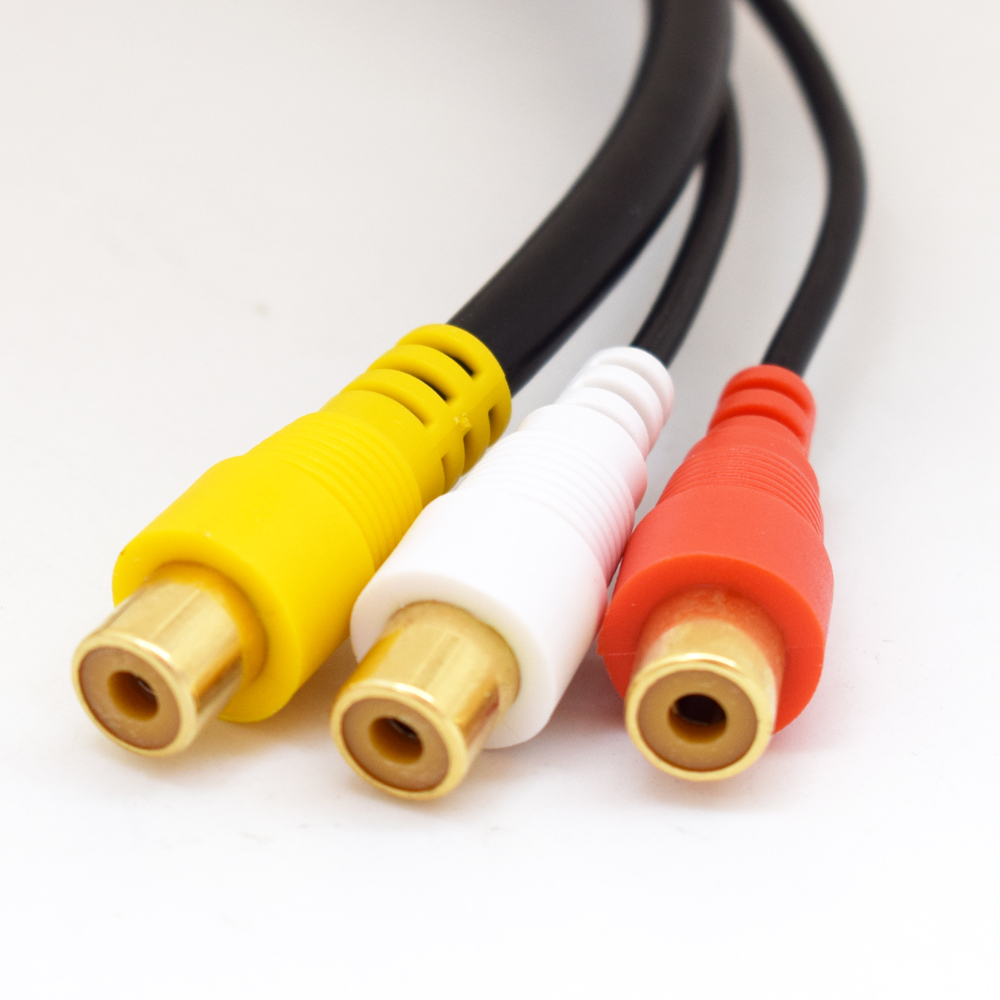 50pcs 3.5mm Stereo Male to 2xRCA Female+1pc RCA Male to RCA Female Adapter Cable