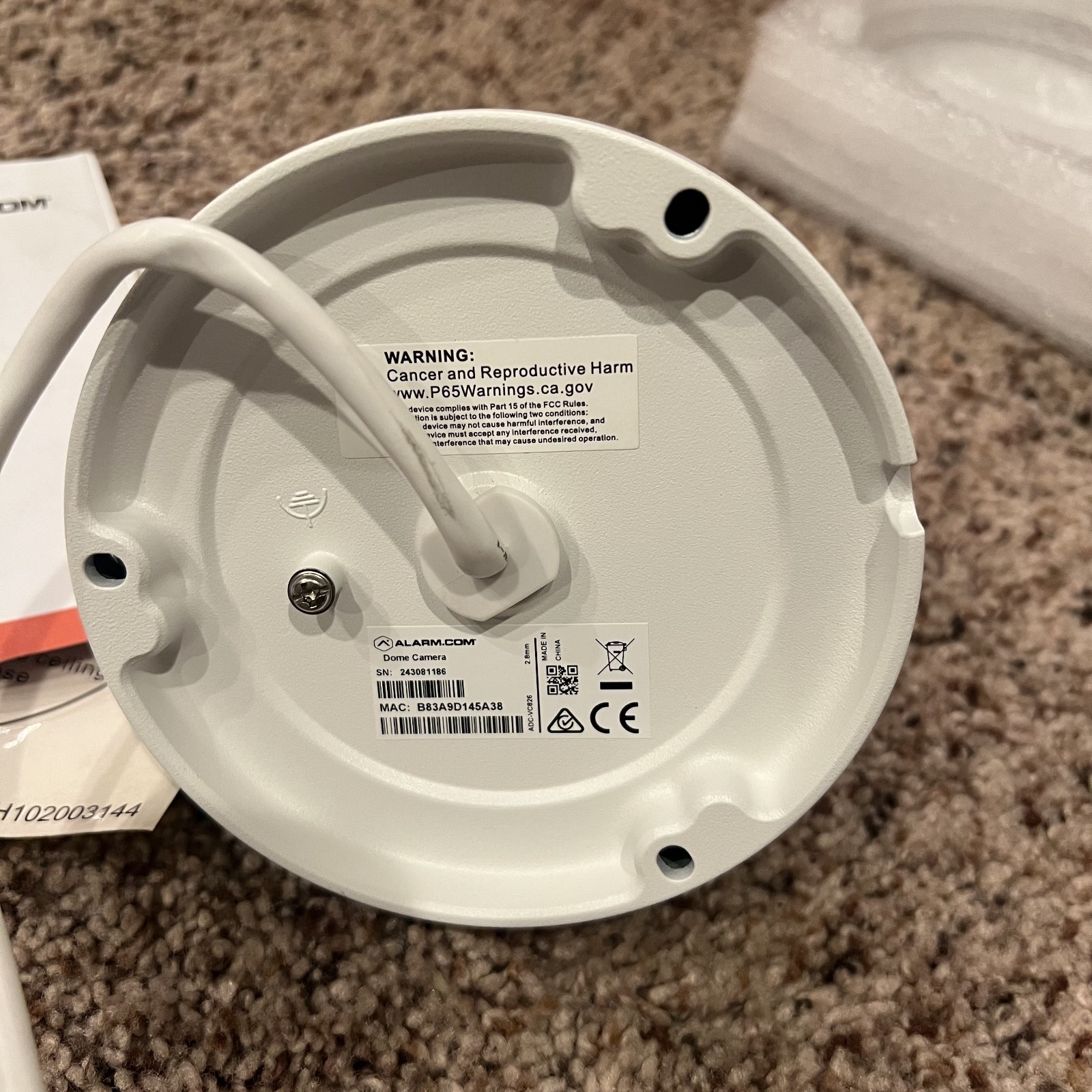 Alarm.com Indoor/Outdoor 1080p ADC-VC826 Dome Camera