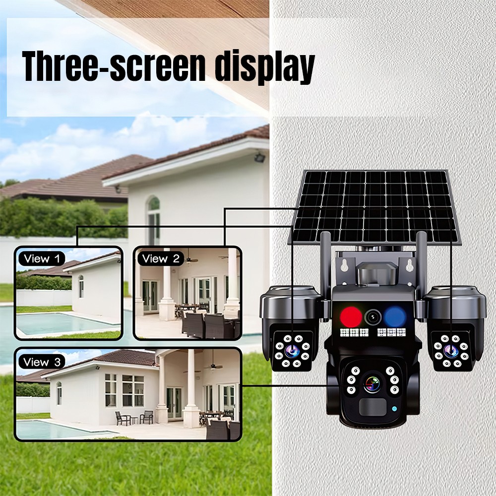 Solar Battery Powered Wireless WiFi Home Security Camera System Outdoor Pan/Tilt