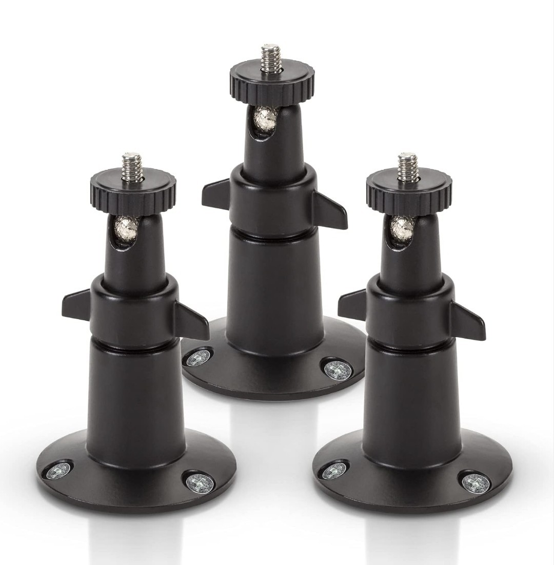 3 PACK Wasserstein Metal Mounts Compatible W/ Blink XT Weatherproof Camera BLACK