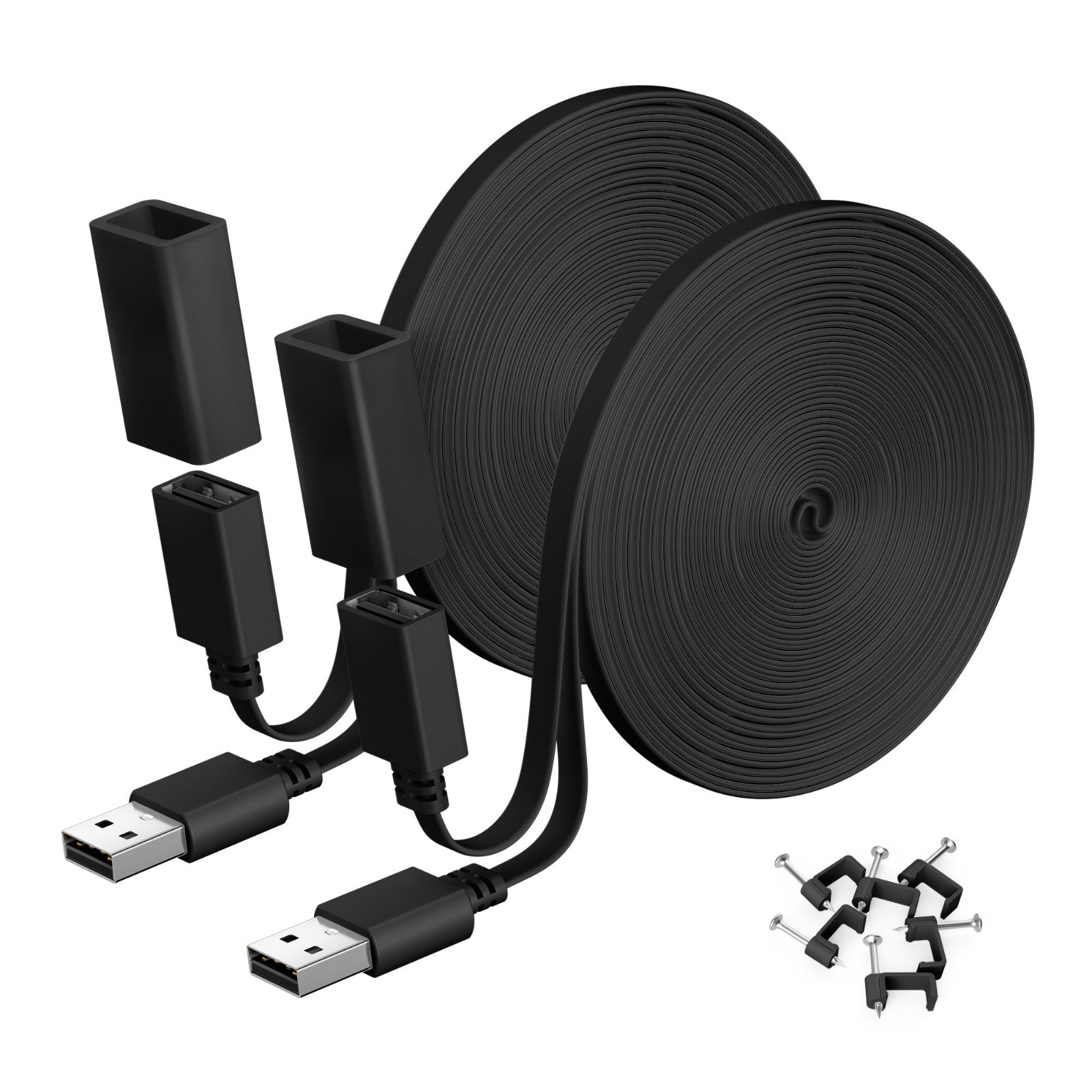 15FT USB Extension Cable 2-Pack for WYZE, Ring, Google Nest, Blink Cameras – Wea