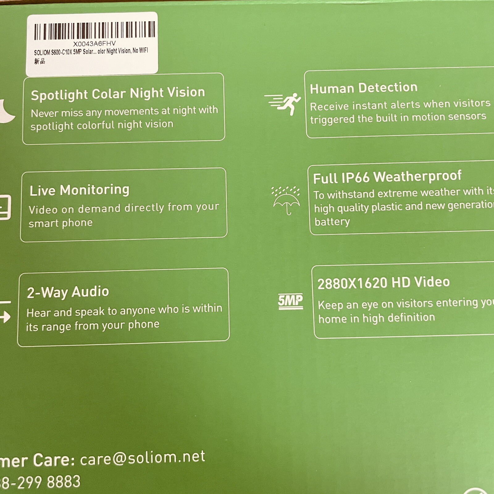 SOLIOM 5MP Security Camera Outdoor 10X Optical Zoom, 4G LTE Cellular S600-C10X