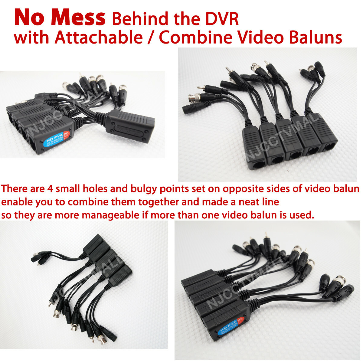 8MP Passive Video Audio Power Balun Data Transmitter via UTP HD-CVI/TVI/AHD/CVBS
