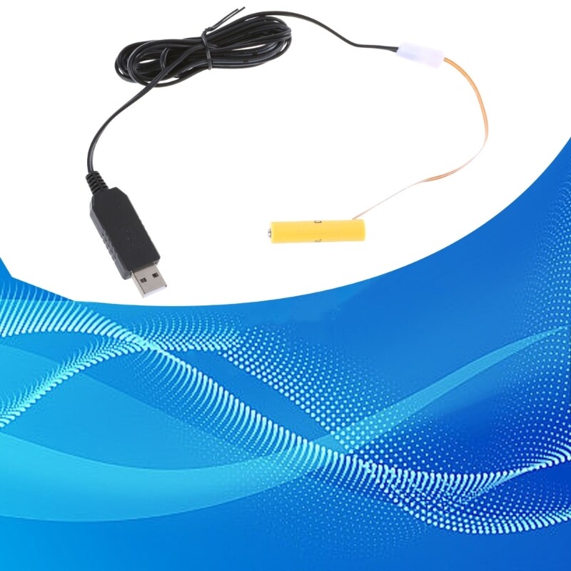 USB to 4.5V LR03 3A Battery Eliminating Adapter Cord False Battery Cable Wire