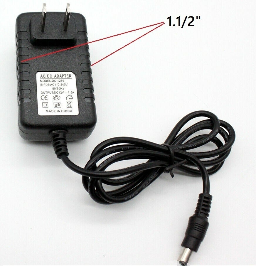 AC Adapter Input AC100-240 50/60Hz 0.8 Output DC12v 1.5A + 1F to 2M Splitter
