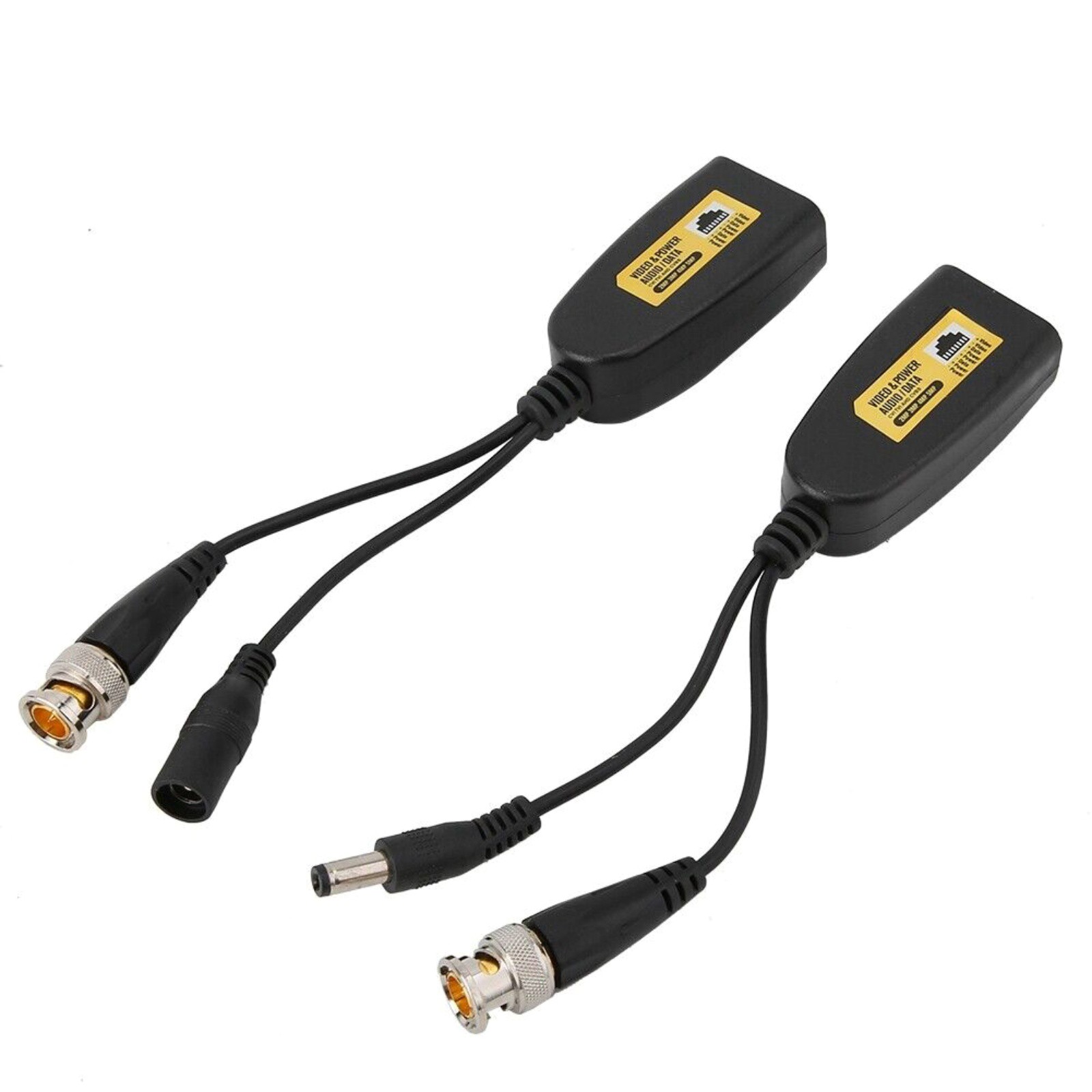 1 Pair Anti-Interference BNC To POE Adapter Balun Connector For Surveillance