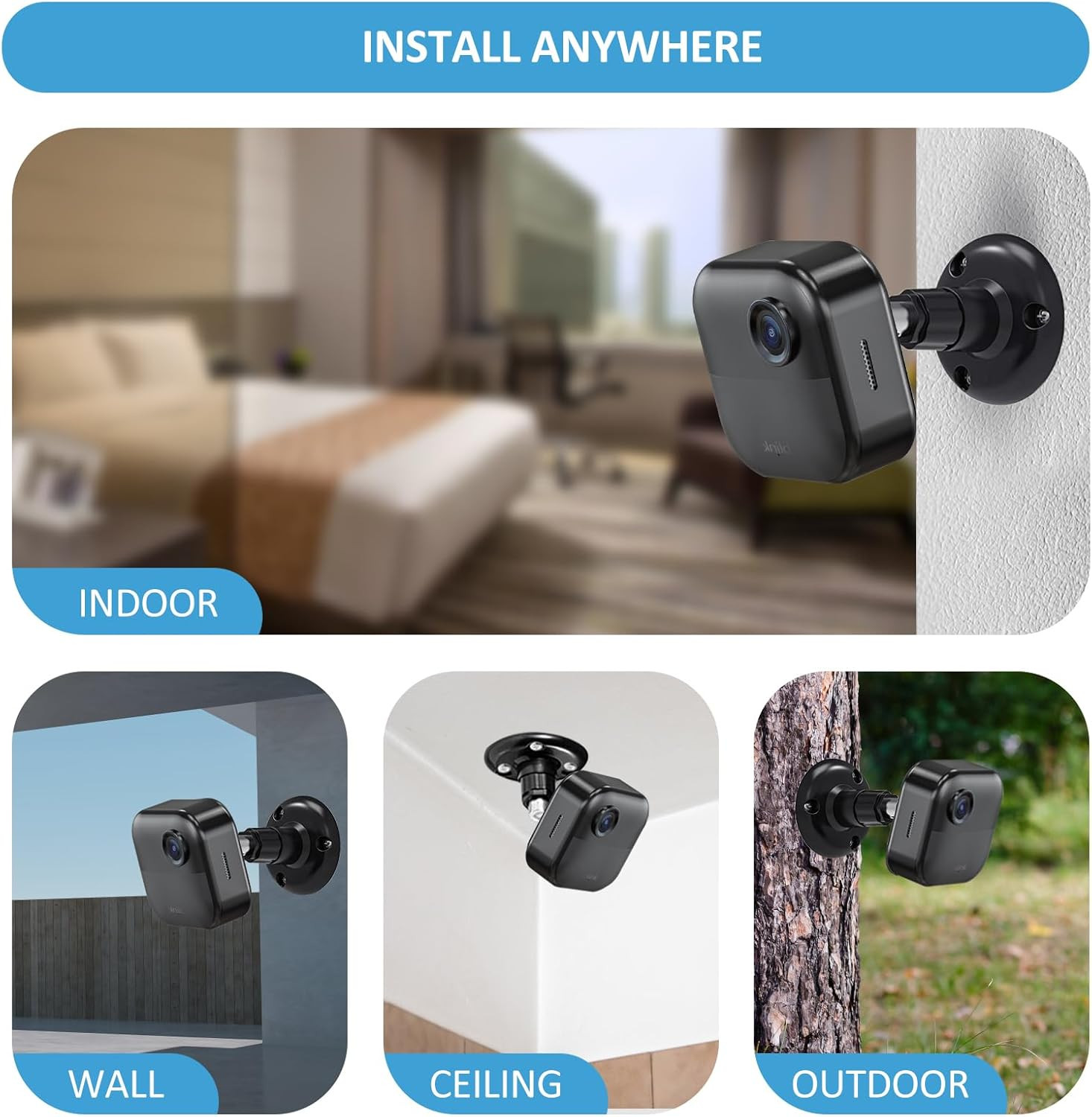 Blink Outdoor Camera Mount, 360 Degree Adjustable Indoor/Outdoor Wa