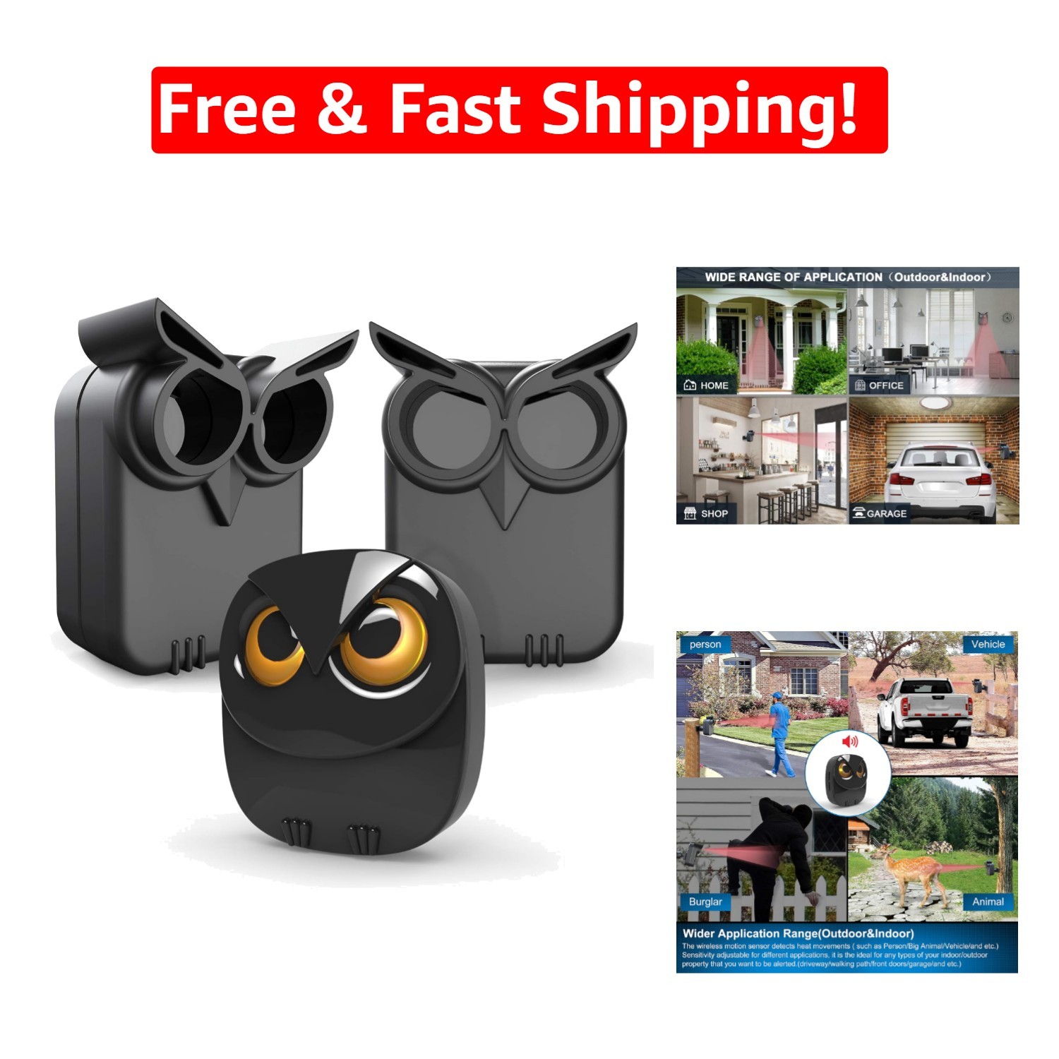 DIY Wireless Driveway Alarm – 1 Receiver & 2 Weather-Resistant Sensors Included