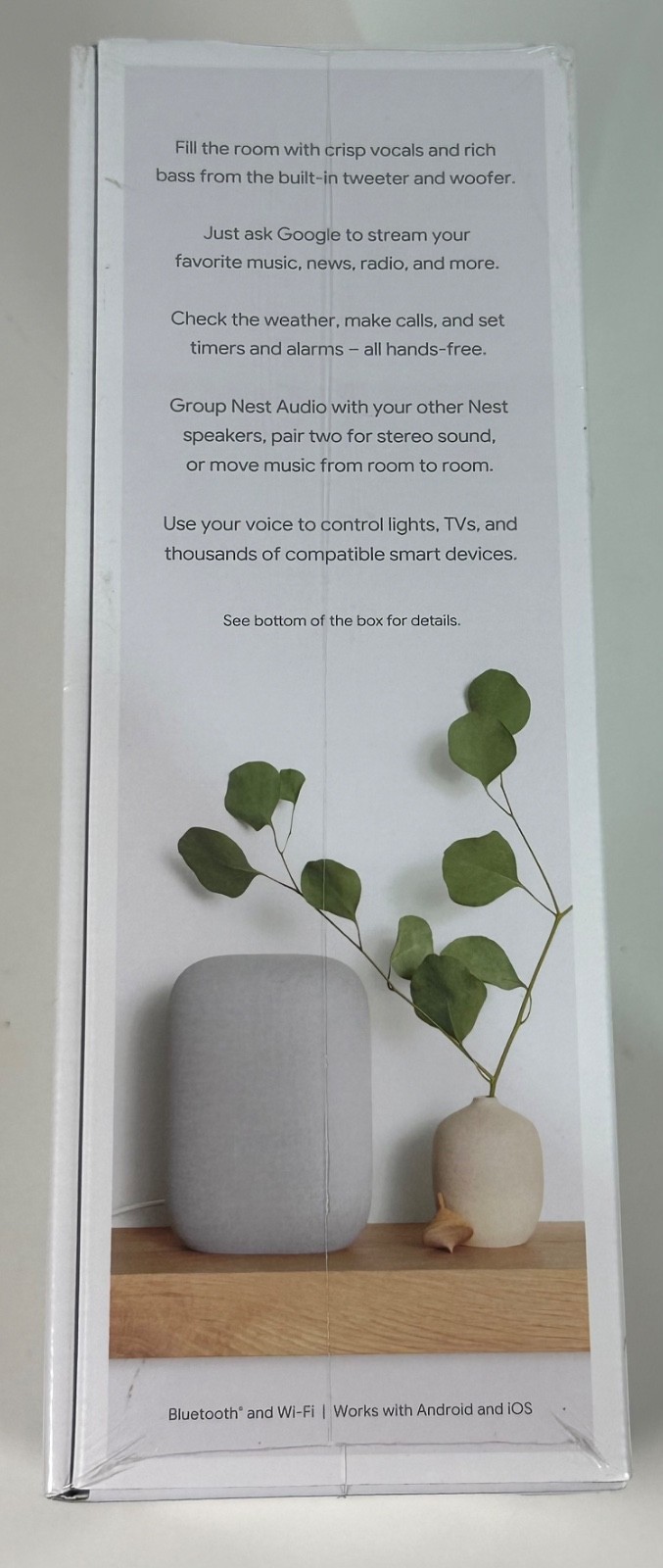 NEW Google Nest Audio Smart Stereo Speaker Voice Assistant Chalk Gray