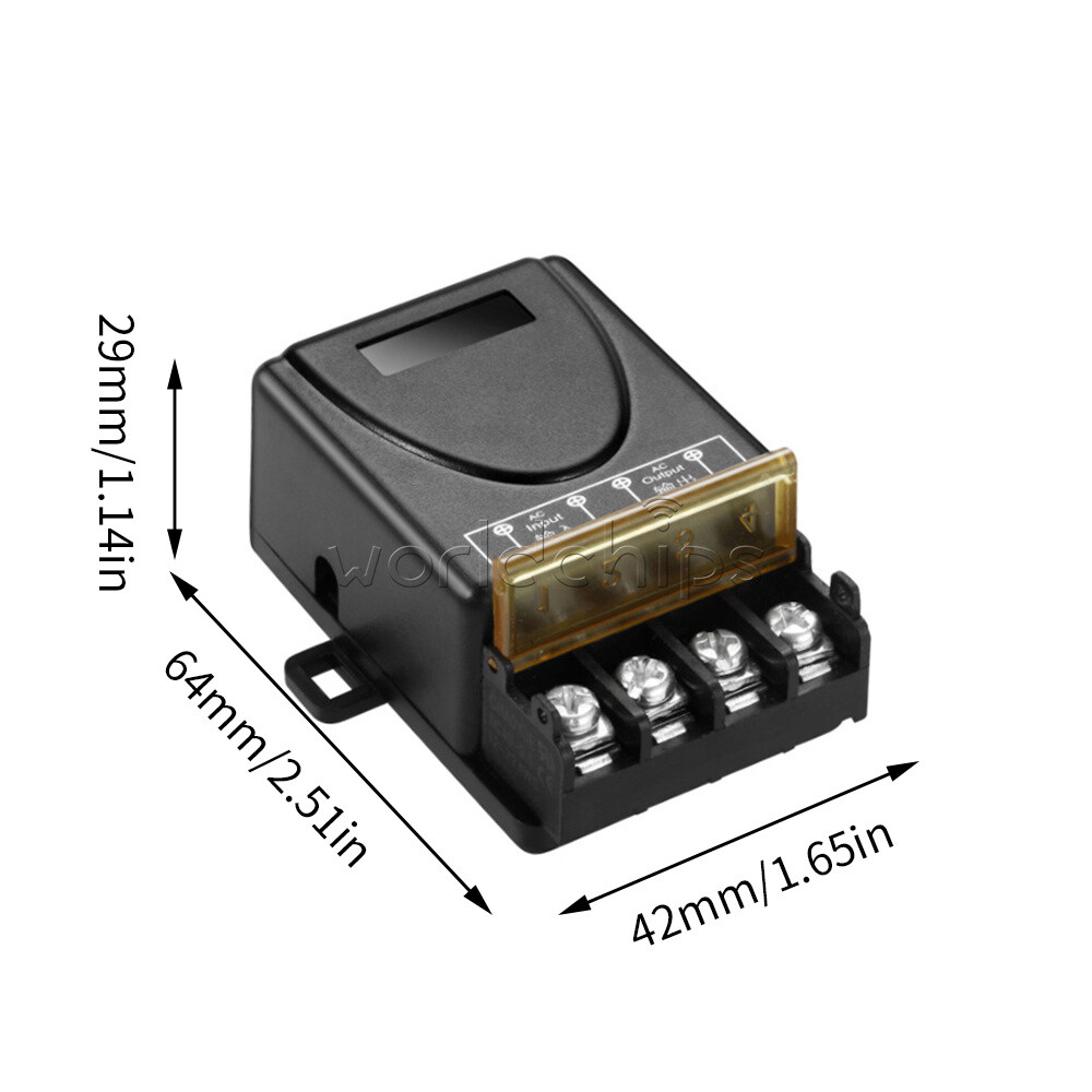 AC90-264V 220V 30A 433MHz Relay 1CH Wireless Remote Control Switch +Transmitter