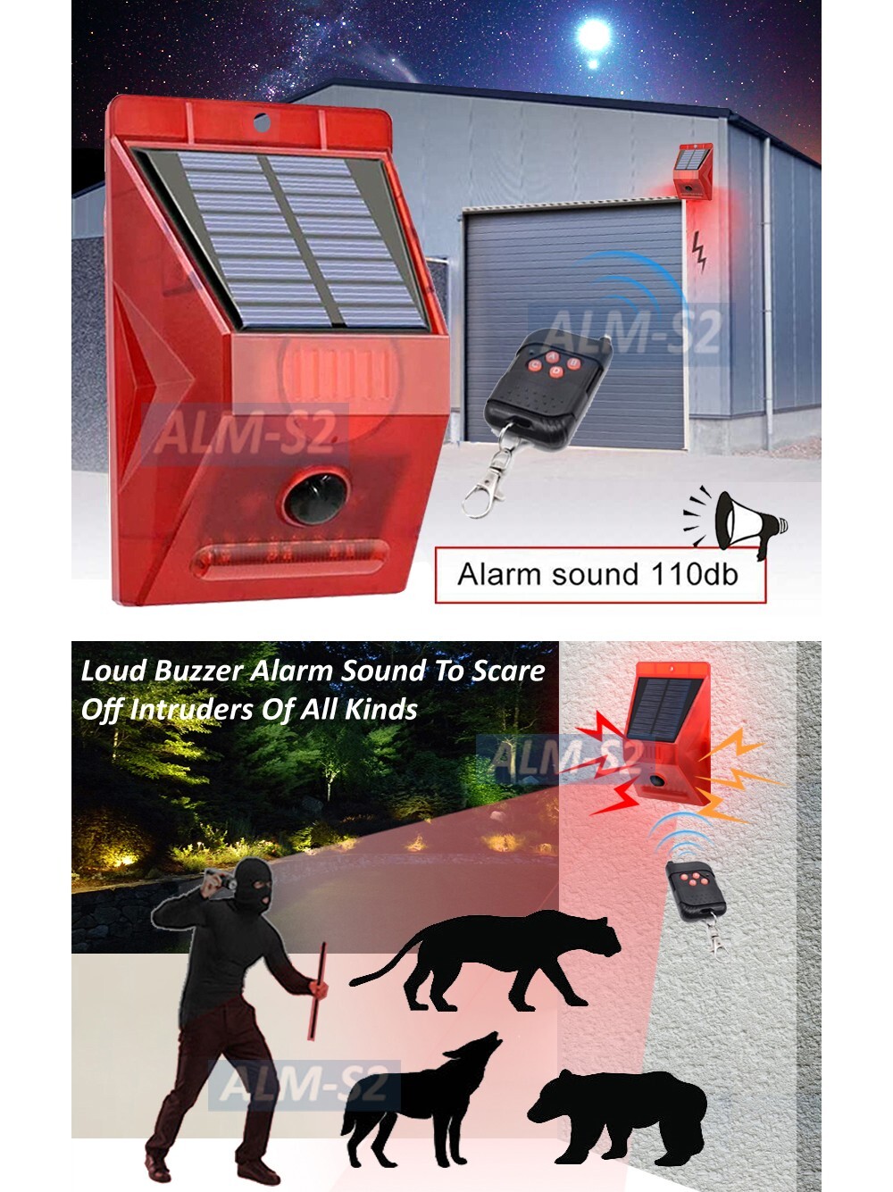 Solar-Powered Motion Alarm With Remote