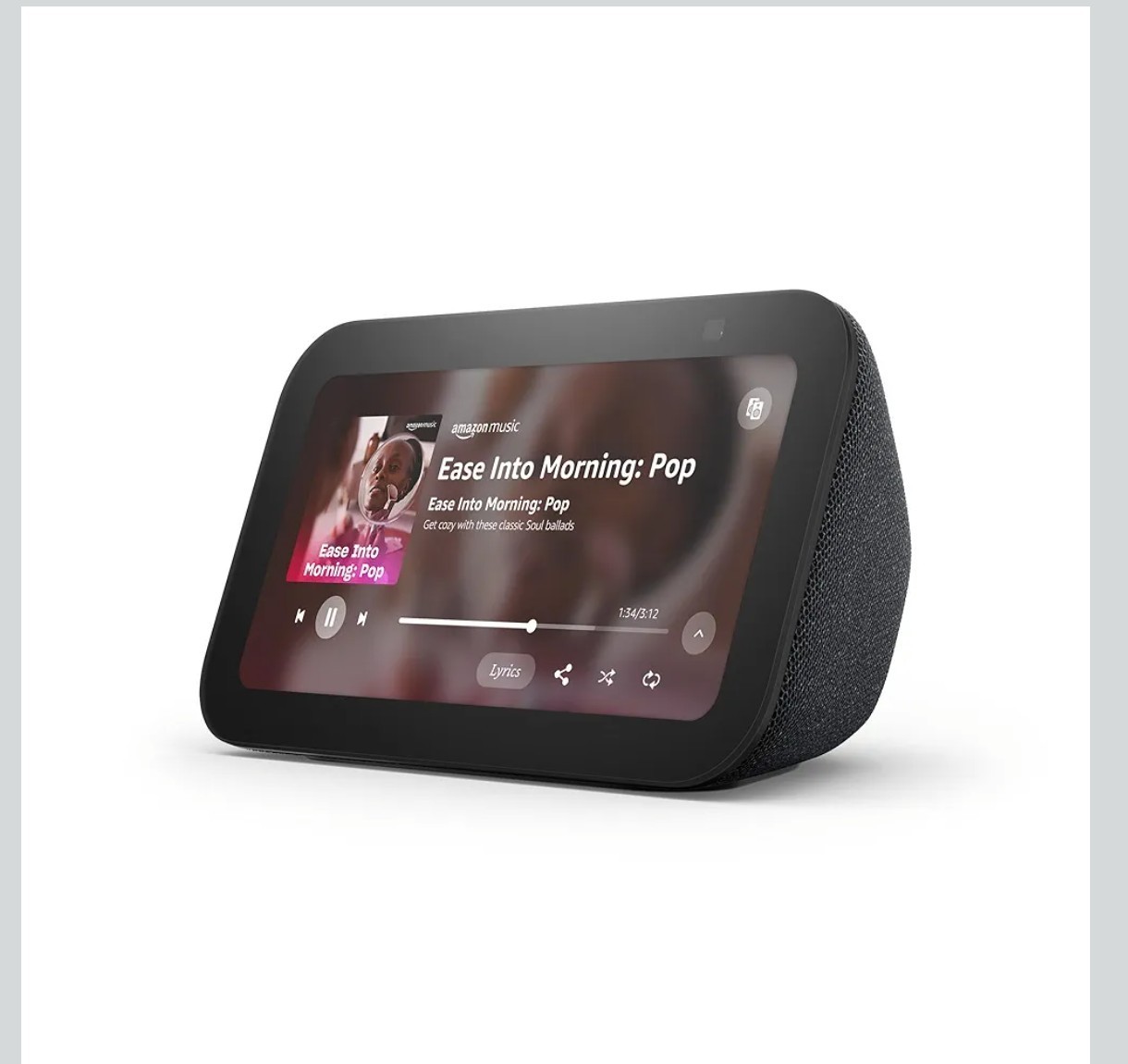 Amazon Echo Show 5, Smart display 2x the bass and clearer sound, Charcoal