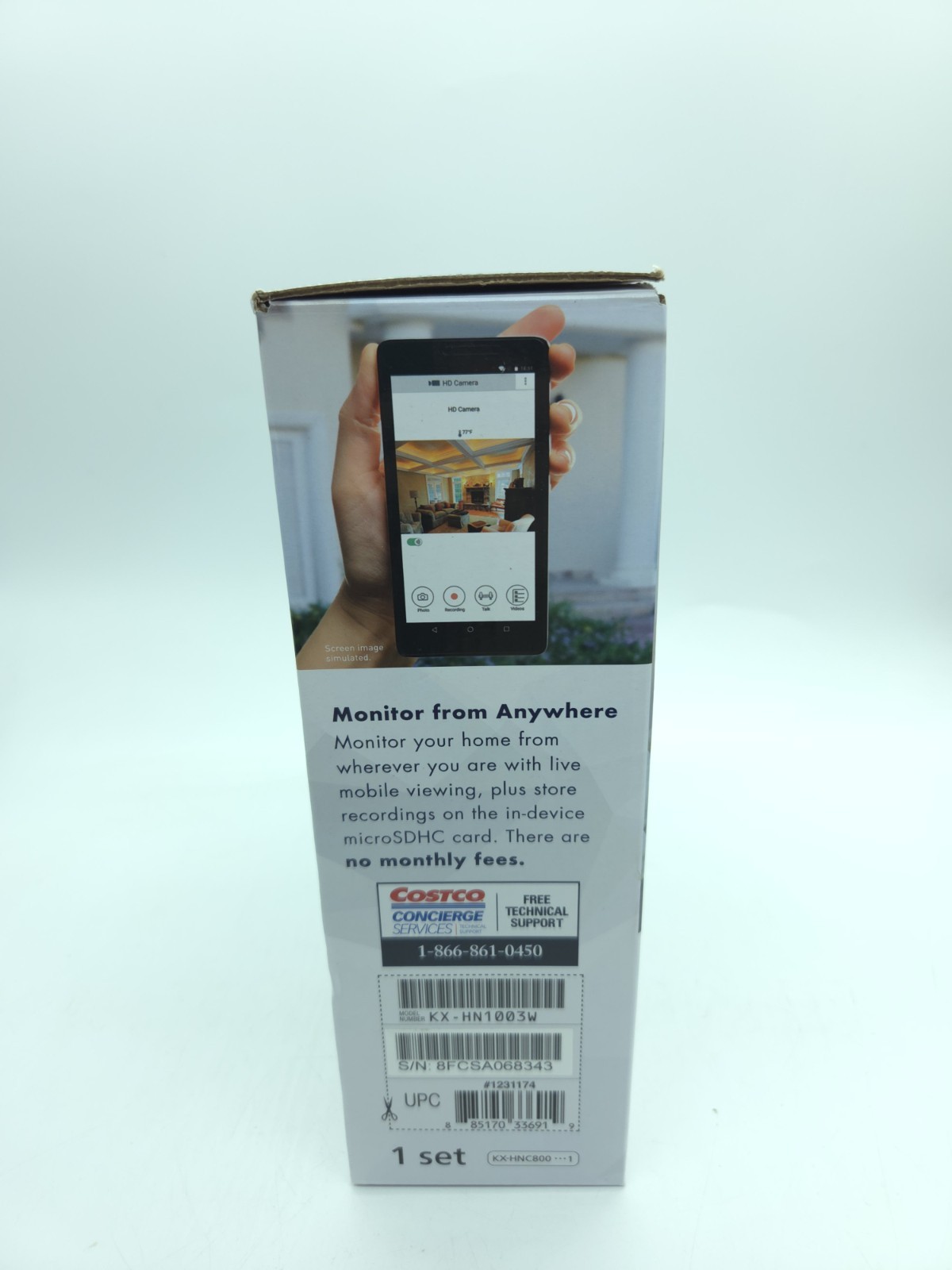 Panasonic Homehawk Indoor 1080p HD Smart Home Monitoring Camera