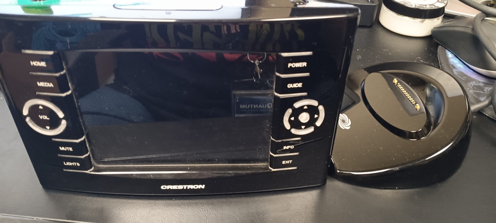 Crestron TST-602-B-S Touch Panel w/ Dock Untested AS IS Parts Repair