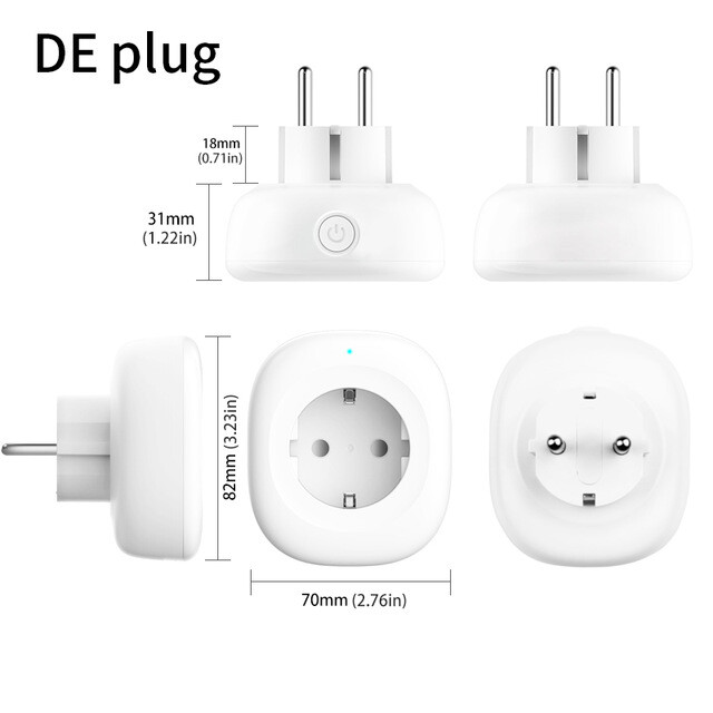 Smart Life WiFi Plug for Google Home Amazon Alexa 16A Wireless Power Socket