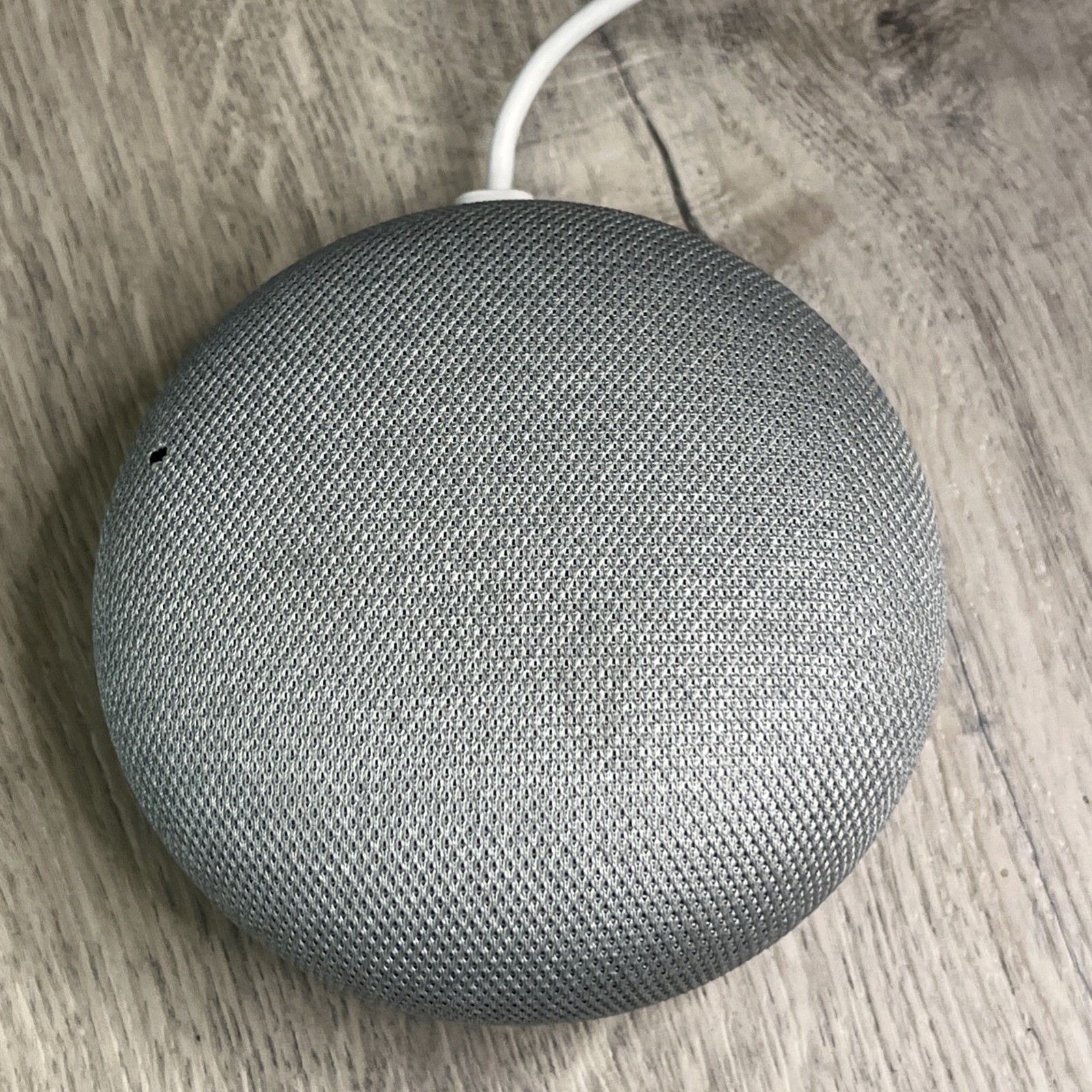 Google Home Mini Model H0A Gray/Orange w/ OEM Charger ~ Tested & Working