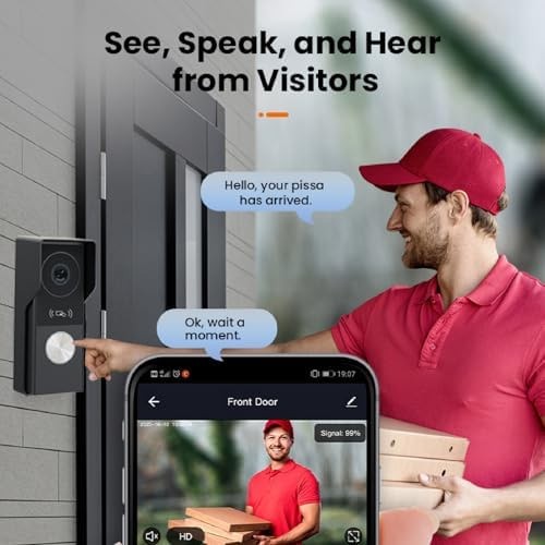 Smart Video doorbell intercom System videophone for Home with 10.1 inch Big T…