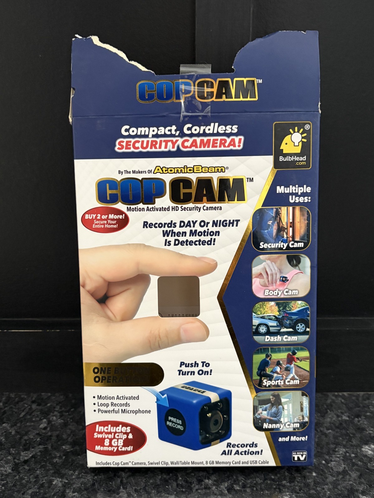 Atomic Beam Cop Cam Motion Activated HD Security Camera – Compact Cordless