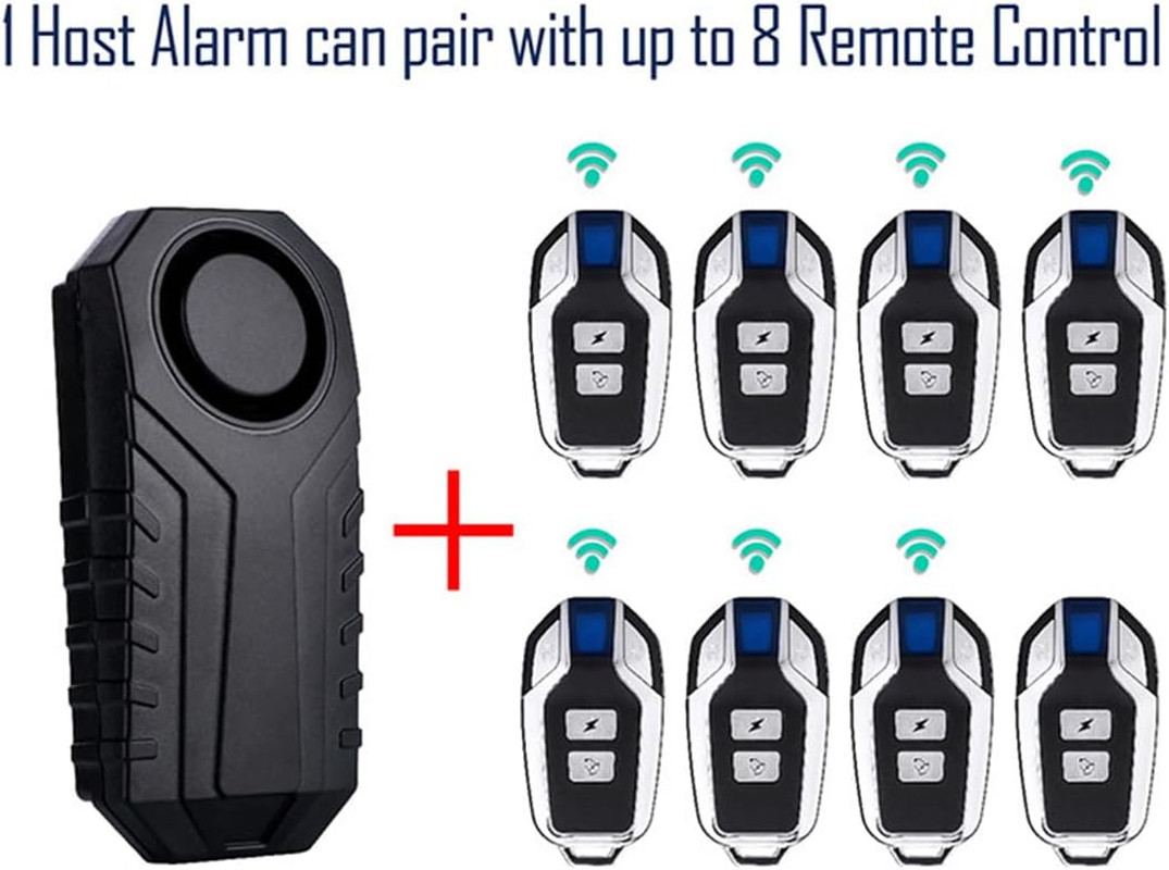 Bike Alarm Updated Wireless Vibration Motion Sensor Waterproof anti Theft 113Db