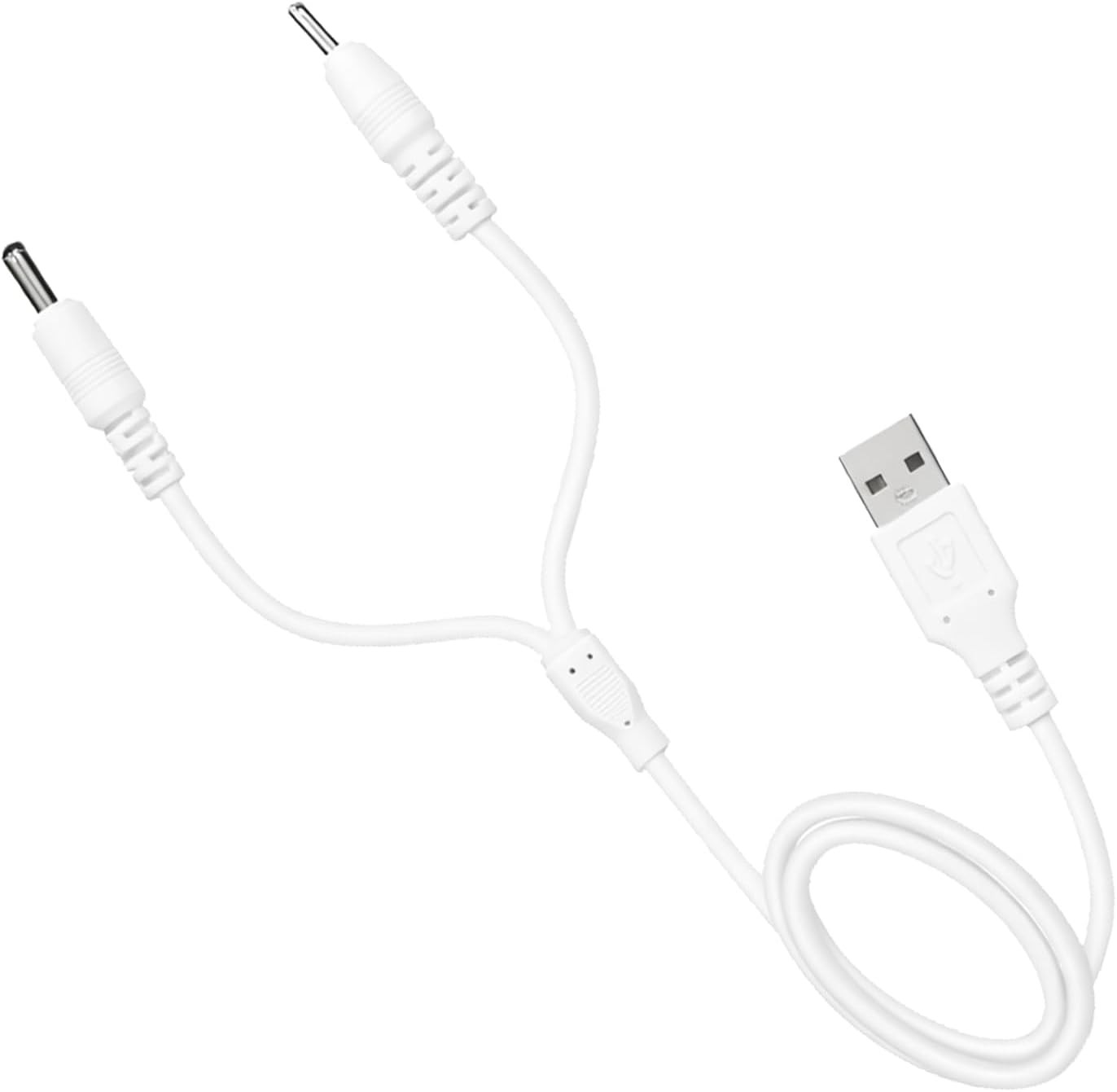 Azjckew USB to Dual DC Power Cable 5V 2A Y Splitter 3.5mm & 2.5mm Charging Cord