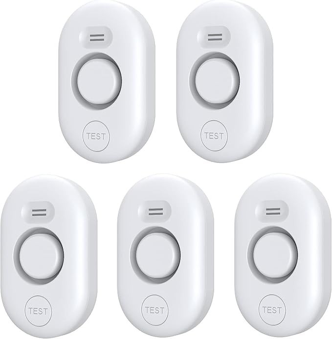 Water Leak Detectors 5 Pack 100dB Flood Alarm for Basement Pipe Drain Sink