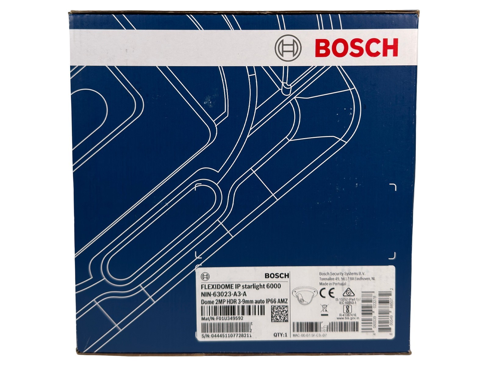 NEW Bosch Flexidome IP Starlight 6000 NIN-63023-A3-A 2MP HDR Security Camera