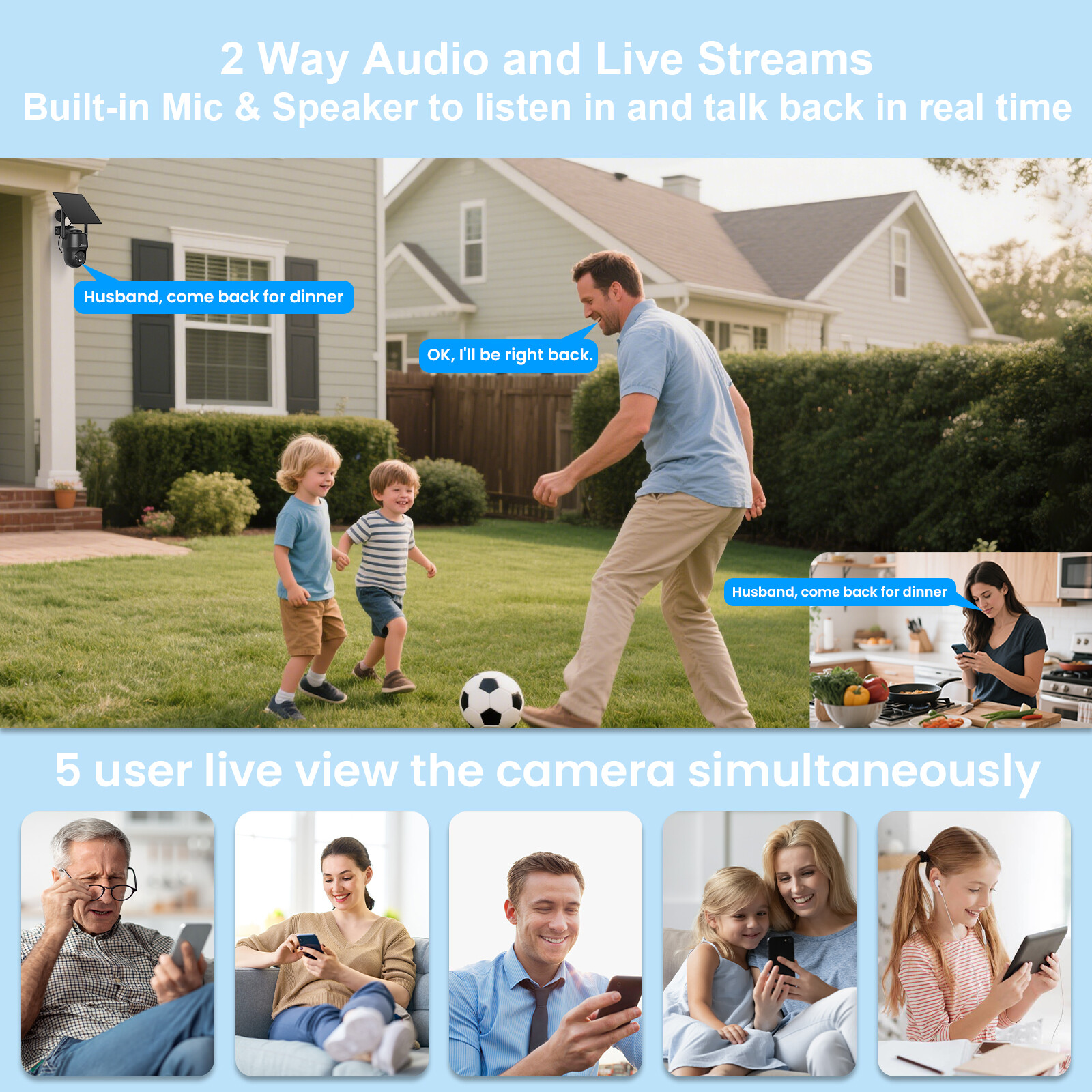 ANRAN 4G LTE Cellular Security Camera Solar Powered Wireless Outdoor w/ SIM Card